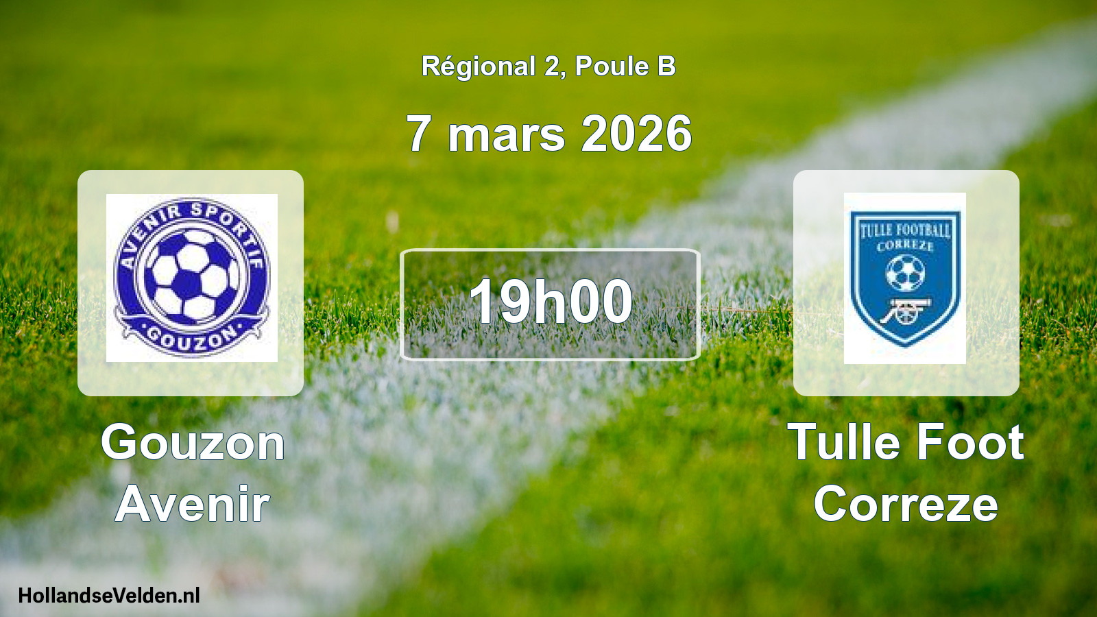 Geplande wedstrijd: Gouzon Avenir - Tulle Foot Correze (7 maart 2026)