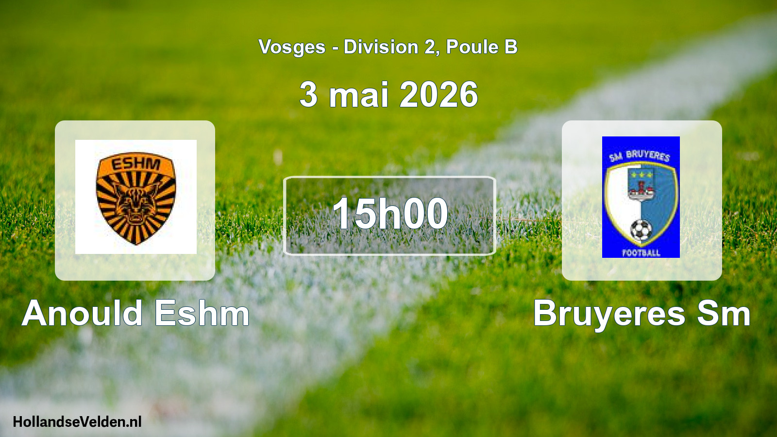 Match programmé: Anould Eshm - Bruyeres Sm (3 mai 2026)