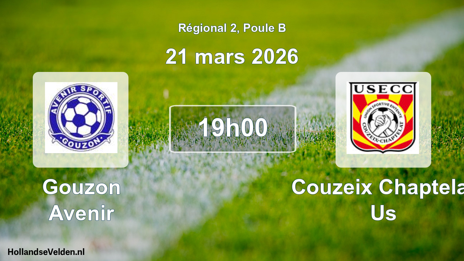 Geplande wedstrijd: Gouzon Avenir - Couzeix Chaptelat Us (21 maart 2026)