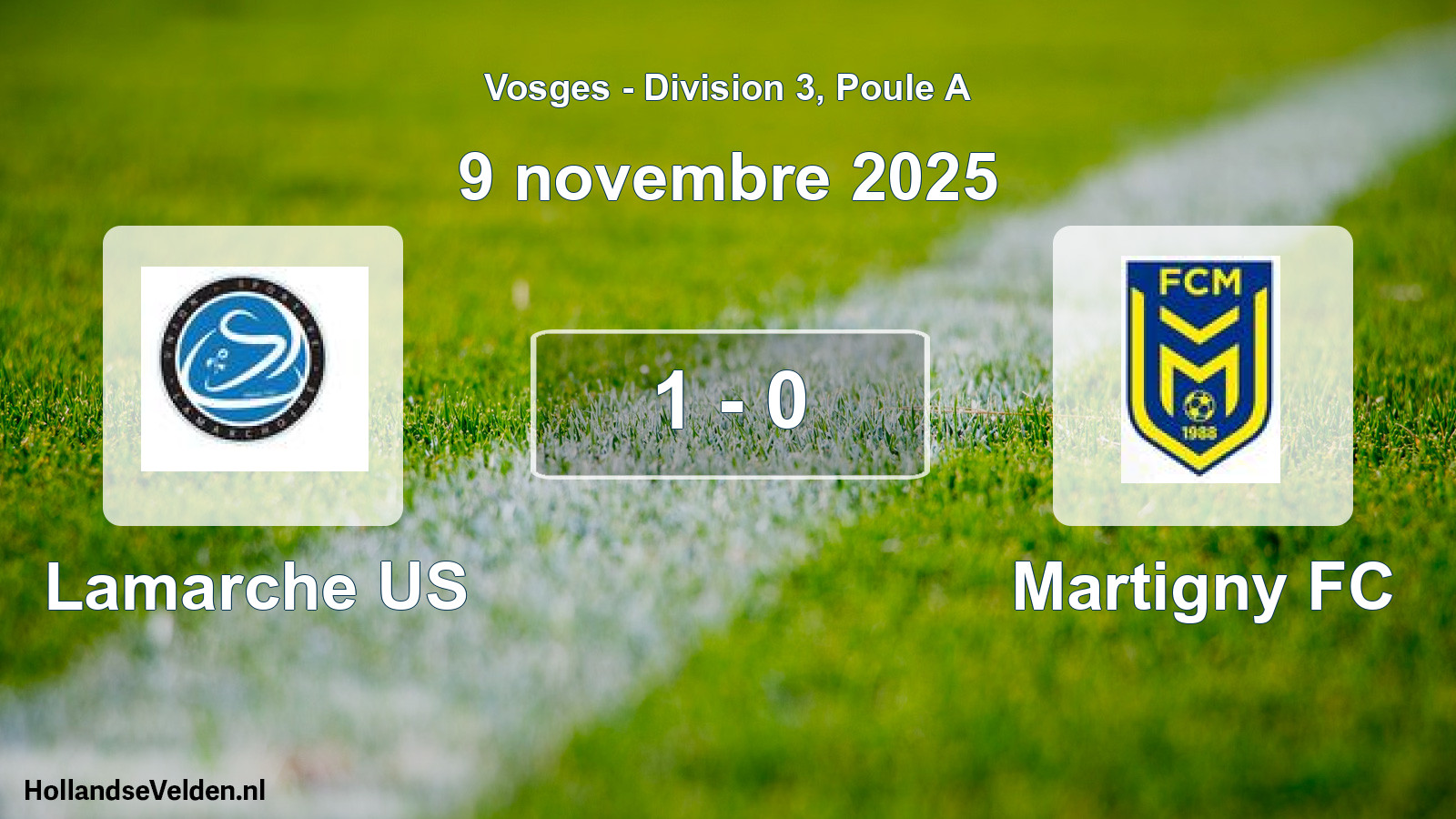 Gespeelde wedstrijd: Lamarche US - Martigny FC 1 - 0 (9 november 2025)