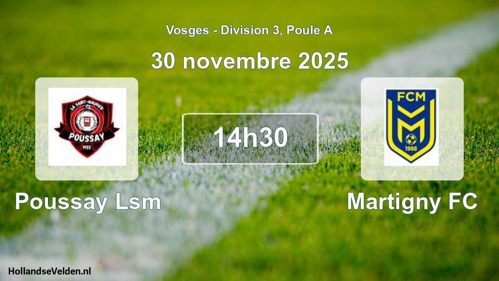 Geplande wedstrijd: Poussay Lsm - Martigny FC (30 november 2025)