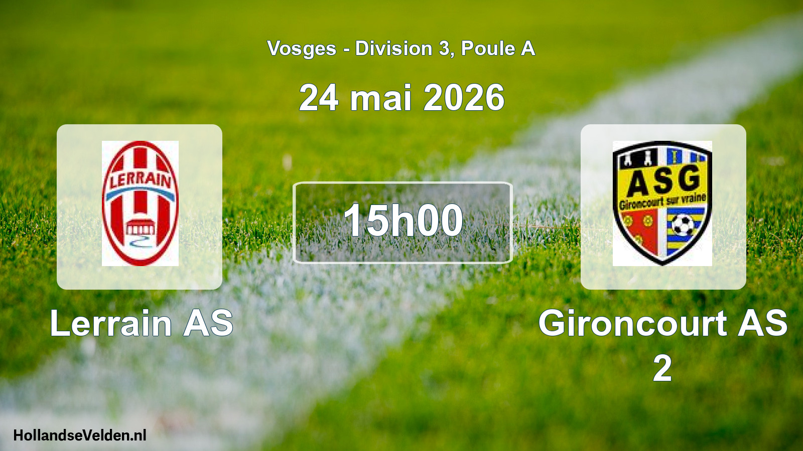 Match programmé: Lerrain AS - Gironcourt AS 2 (24 mai 2026)