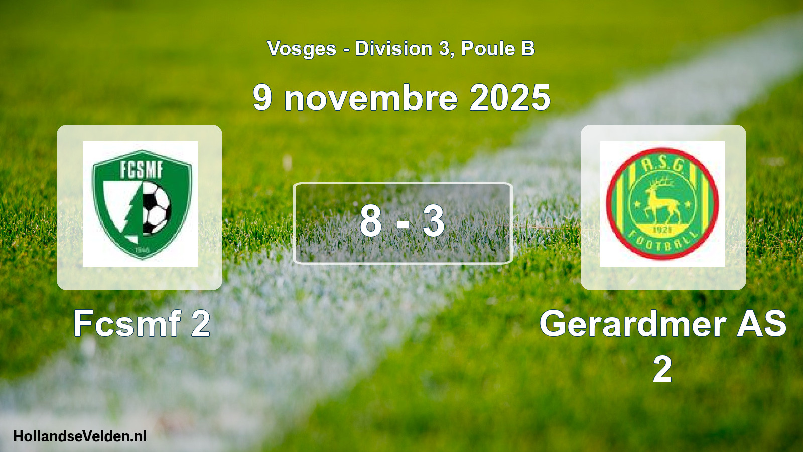 Match joué: Fcsmf 2 - Gerardmer AS 2 8 - 3 (9 novembre 2025)