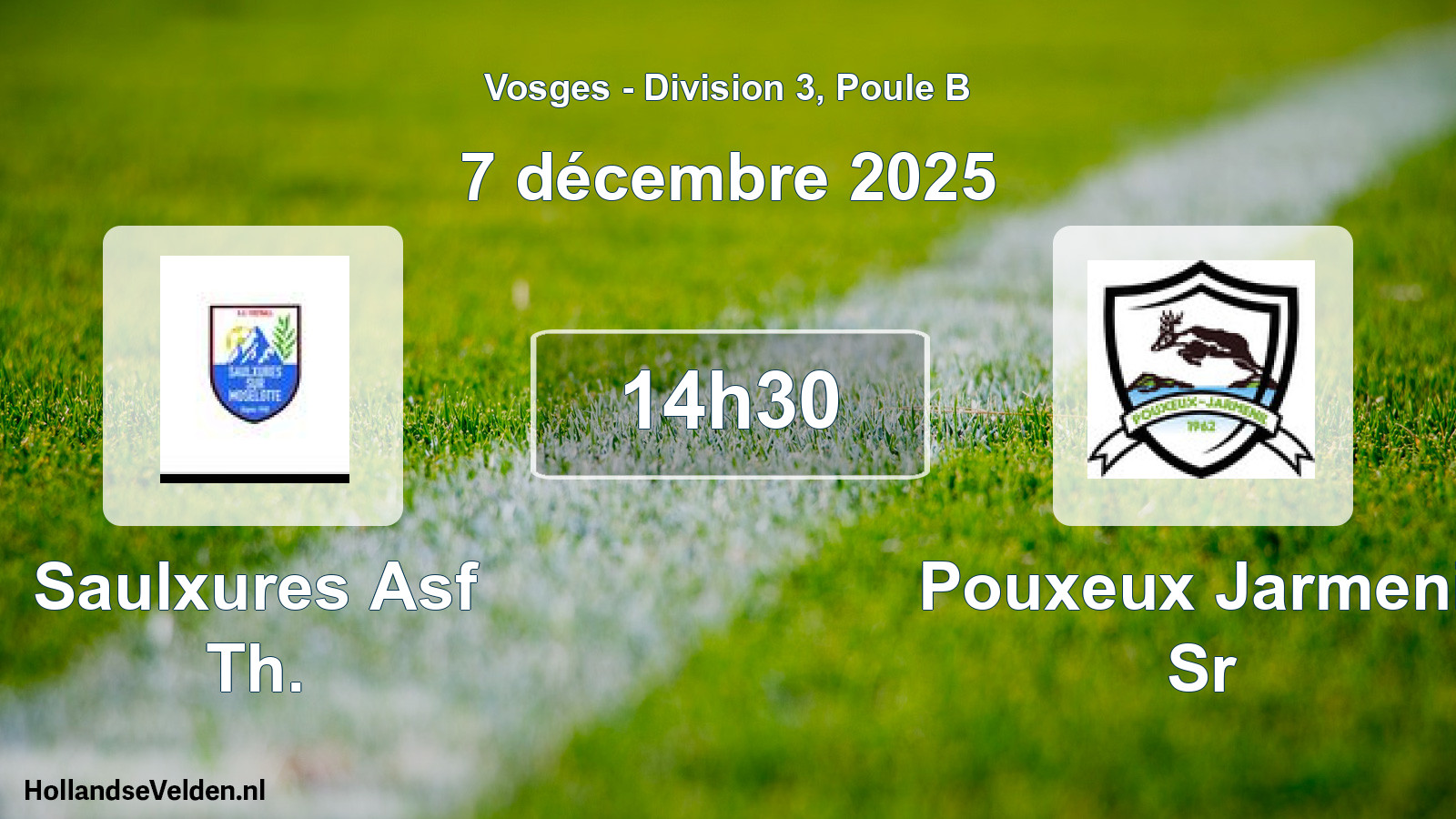 Scheduled Match: Saulxures Asf Th. - Pouxeux Jarmenil Sr (7 December 2025)