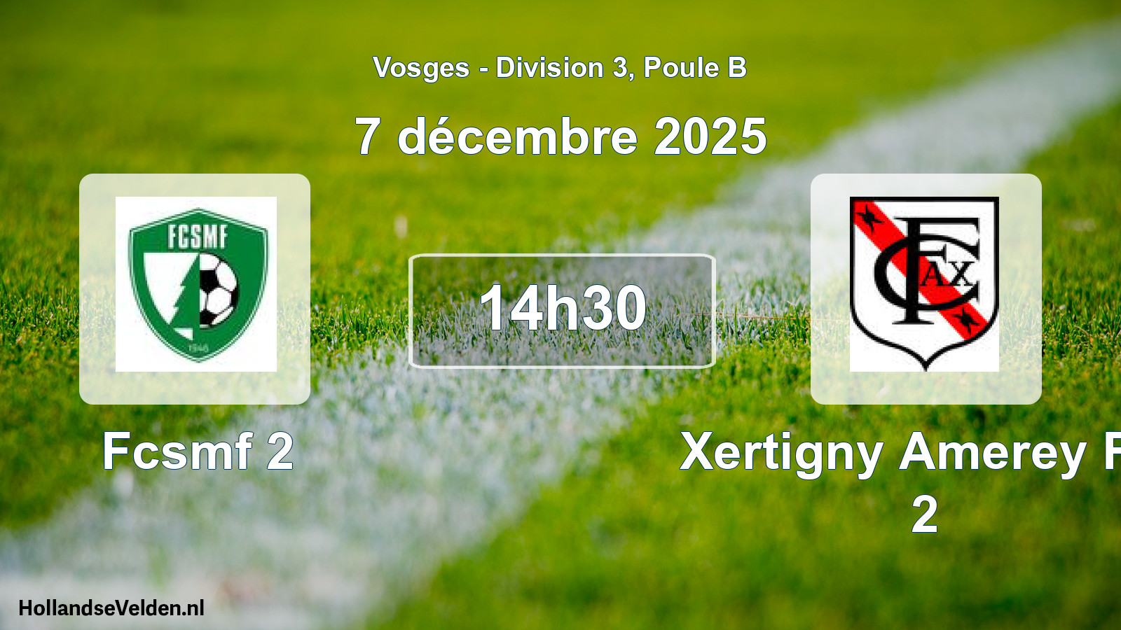 Geplande wedstrijd: Fcsmf 2 - Xertigny Amerey FC 2 (7 december 2025)