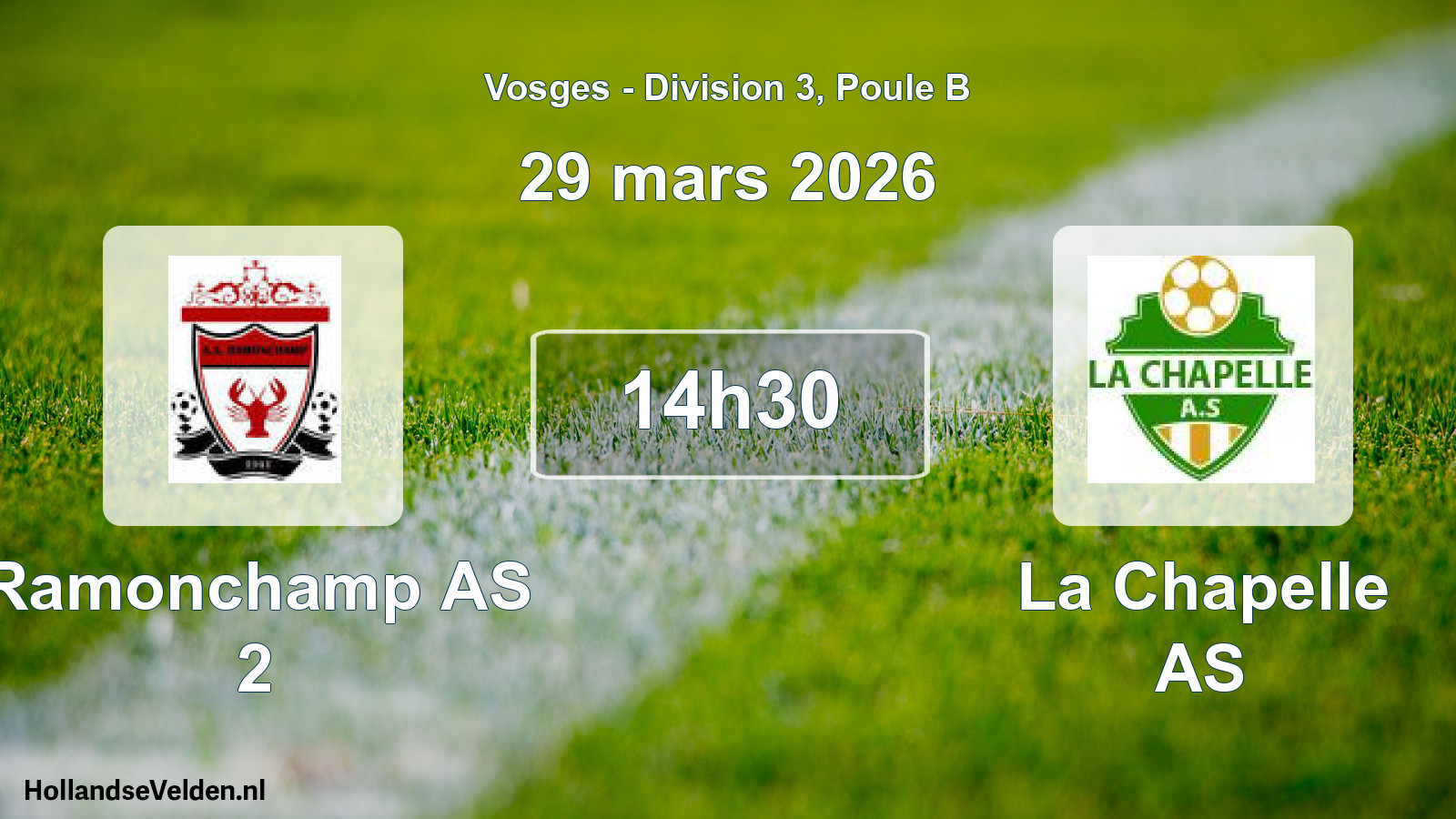 Scheduled Match: Ramonchamp AS 2 - La Chapelle AS (29 March 2026)