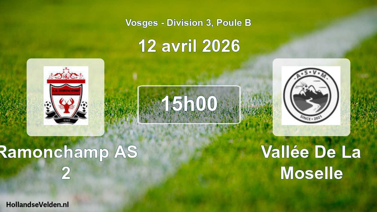 Scheduled Match: Ramonchamp AS 2 - Vallée De La Moselle (12 April 2026)