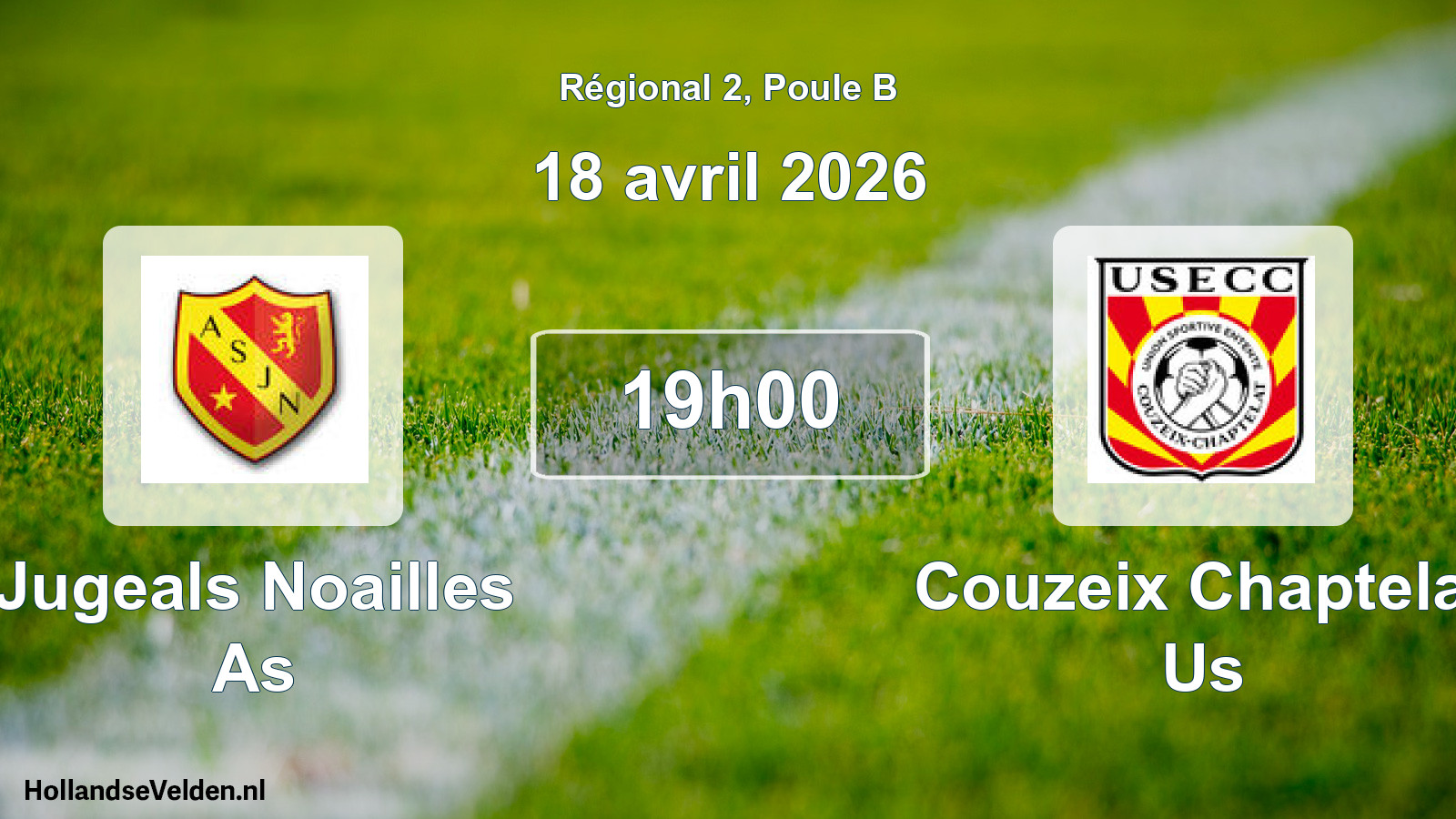 Scheduled Match: Jugeals Noailles As - Couzeix Chaptelat Us (18 April 2026)