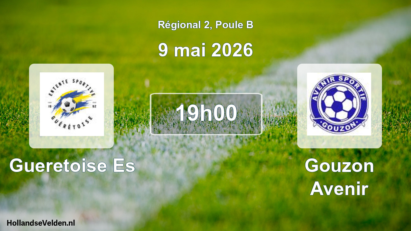 Geplande wedstrijd: Gueretoise Es - Gouzon Avenir (9 mei 2026)