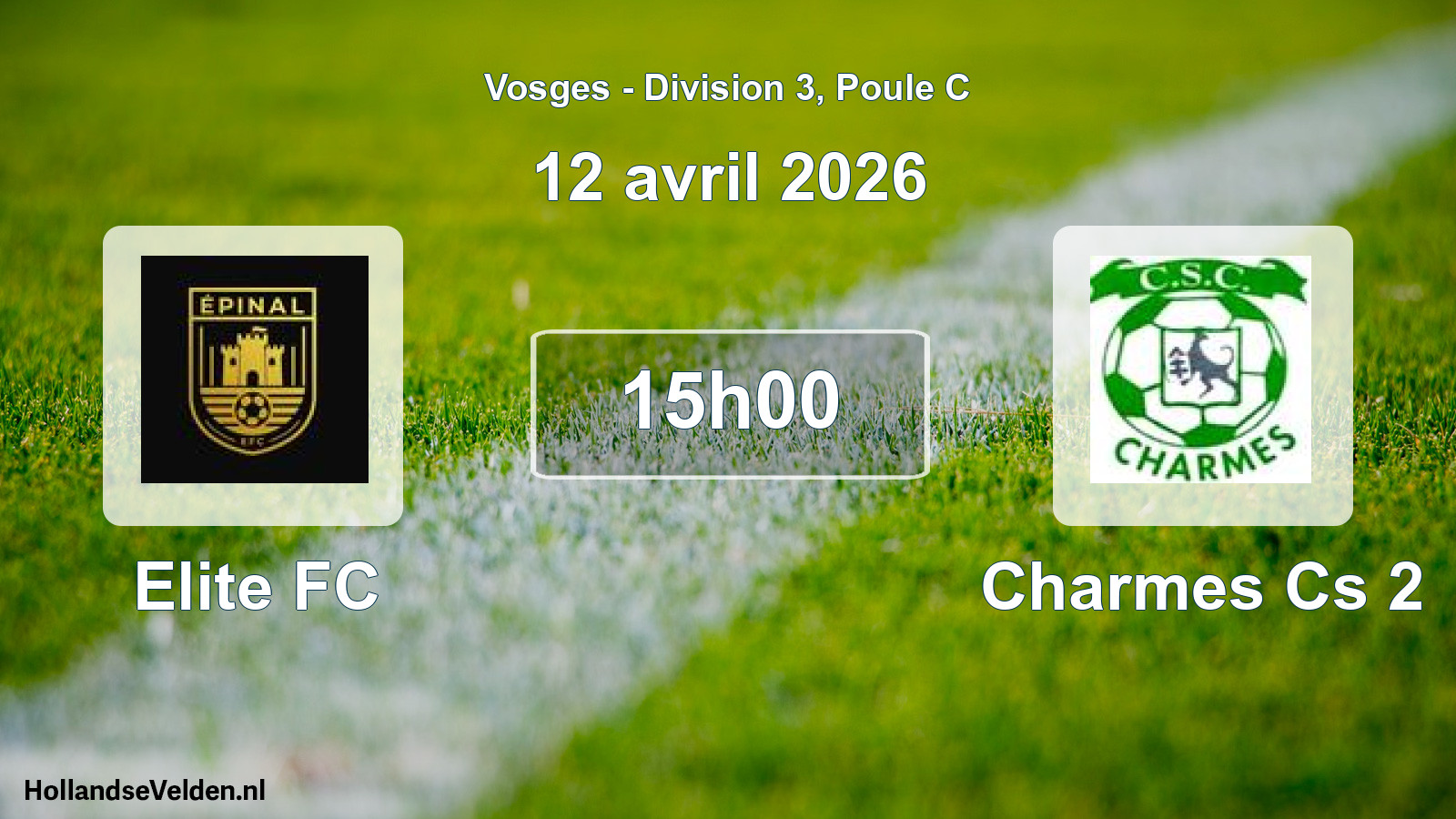 Scheduled Match: Elite FC - Charmes Cs 2 (12 April 2026)