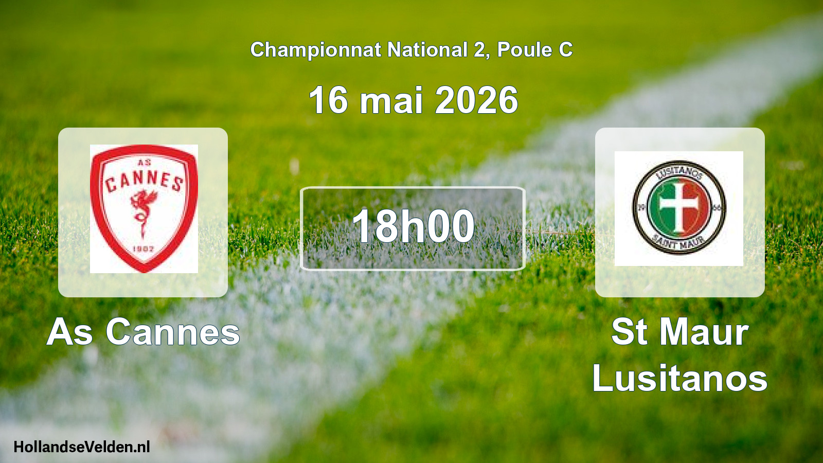Geplande wedstrijd: As Cannes - St Maur Lusitanos (16 mei 2026)