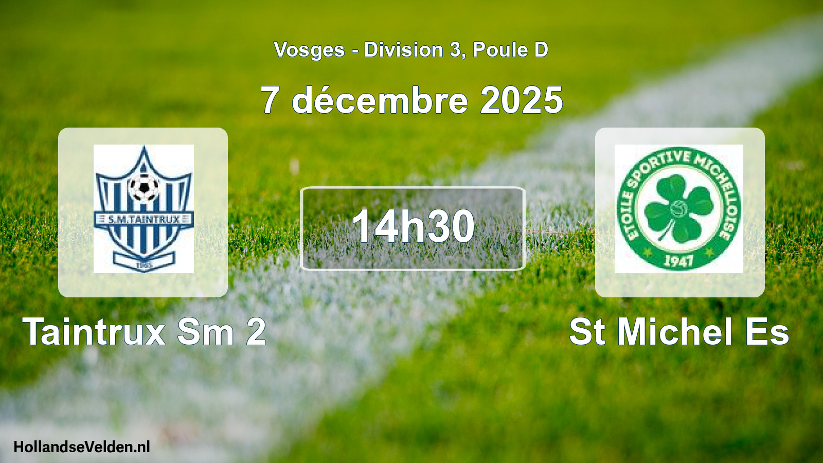 Scheduled Match: Taintrux Sm 2 - St Michel Es (7 December 2025)