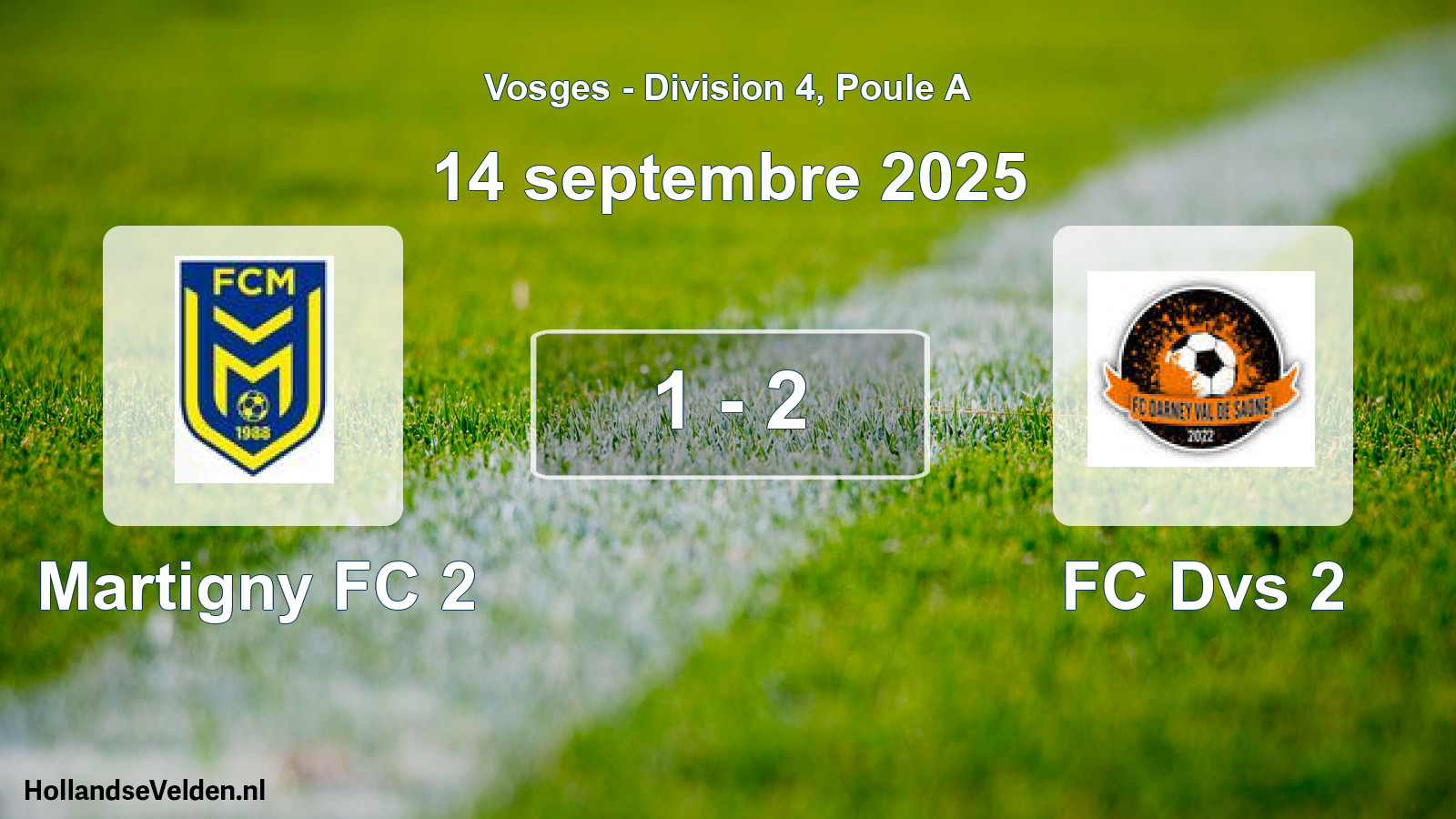 Gespeelde wedstrijd: Martigny FC 2 - FC Dvs 2 1 - 2 (14 september 2025)