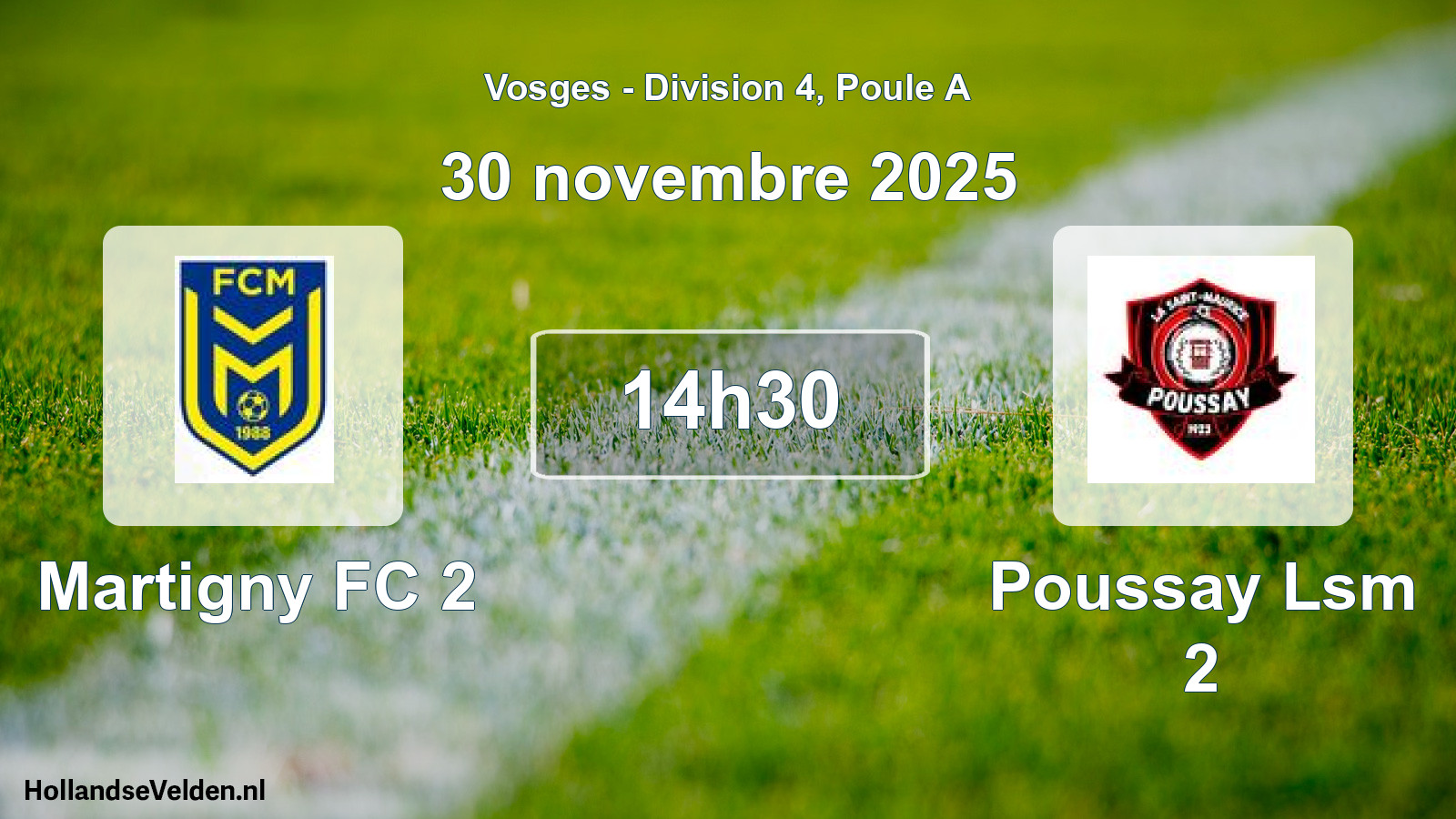 Geplande wedstrijd: Martigny FC 2 - Poussay Lsm 2 (30 november 2025)