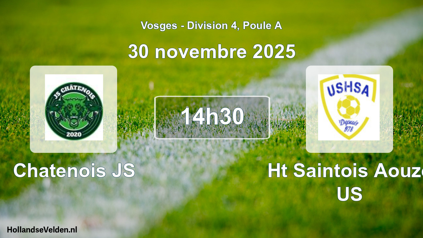Match programmé: Chatenois JS - Ht Saintois Aouze US (30 novembre 2025)