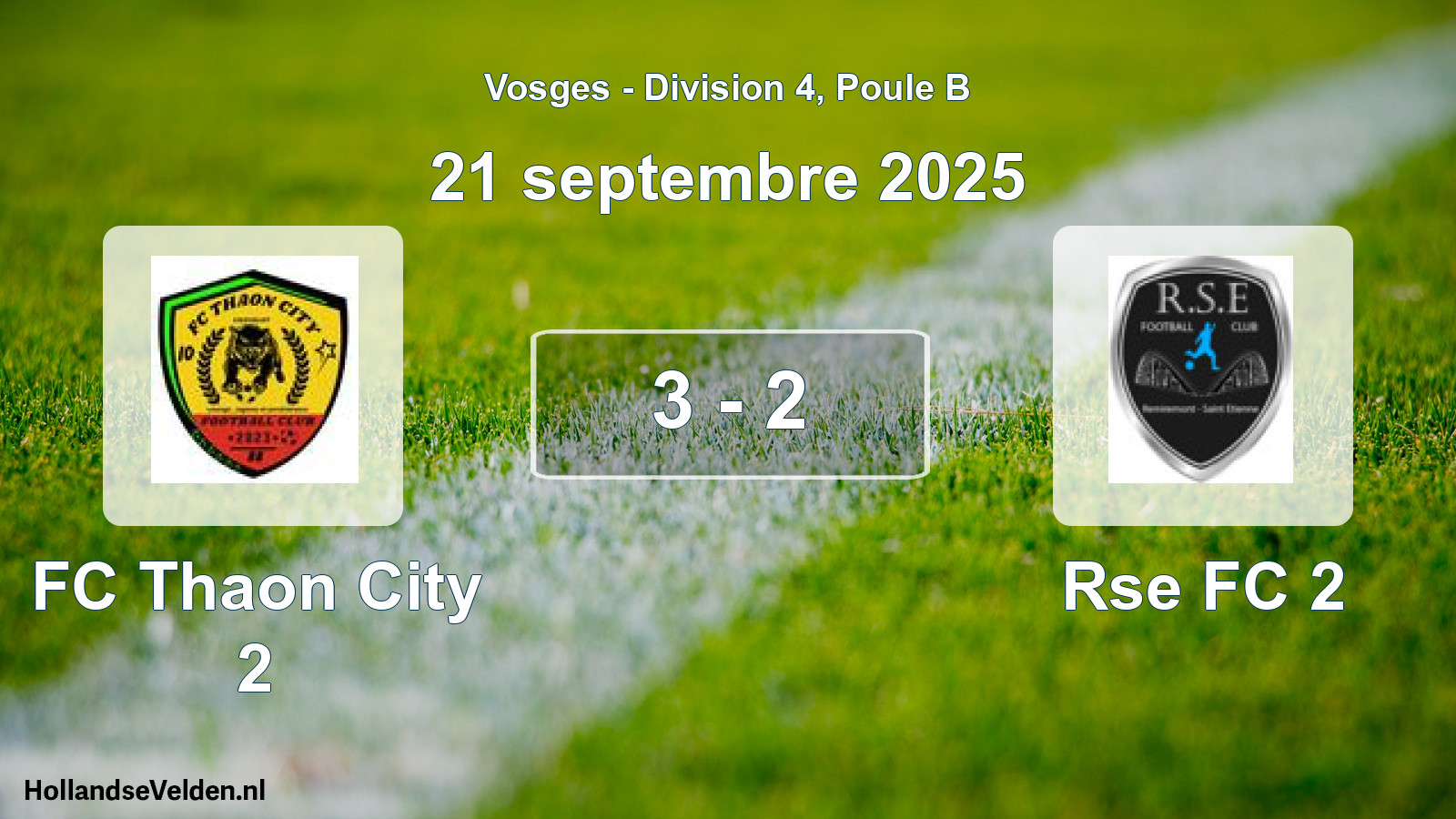Match joué: FC Thaon City 2 - Rse FC 2 3 - 2 (21 septembre 2025)
