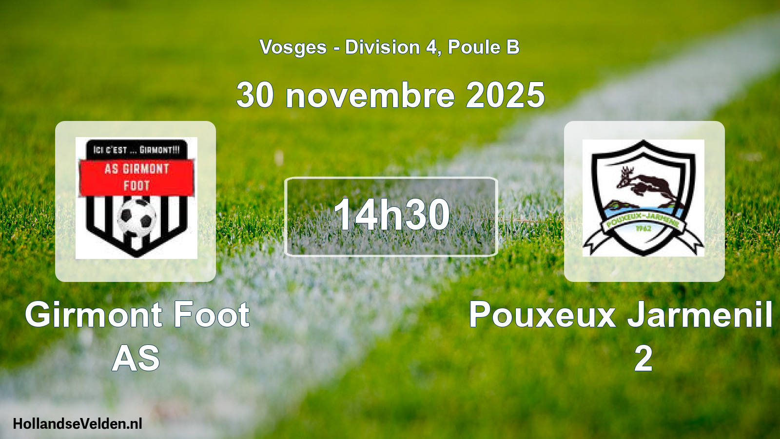 Geplande wedstrijd: Girmont Foot AS - Pouxeux Jarmenil Sr 2 (30 november 2025)