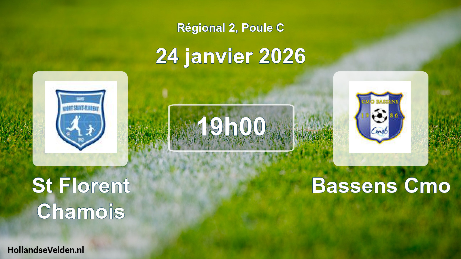 Geplande wedstrijd: St Florent Chamois - Bassens Cmo (24 janvier 2026)