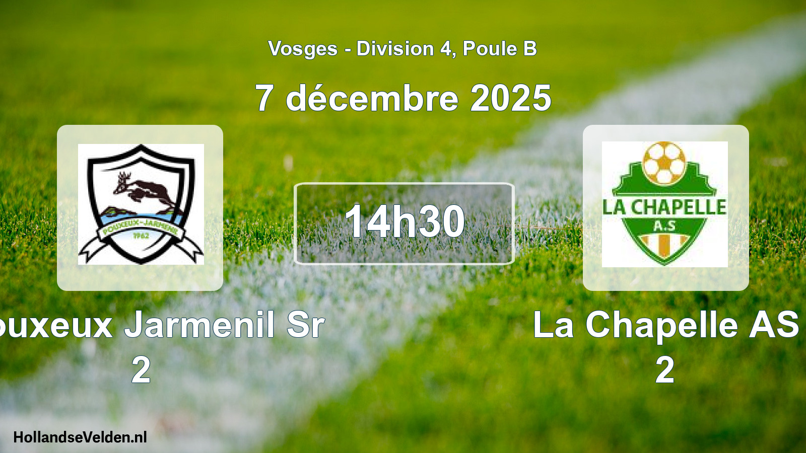 Scheduled Match: Pouxeux Jarmenil Sr 2 - La Chapelle AS 2 (7 December 2025)