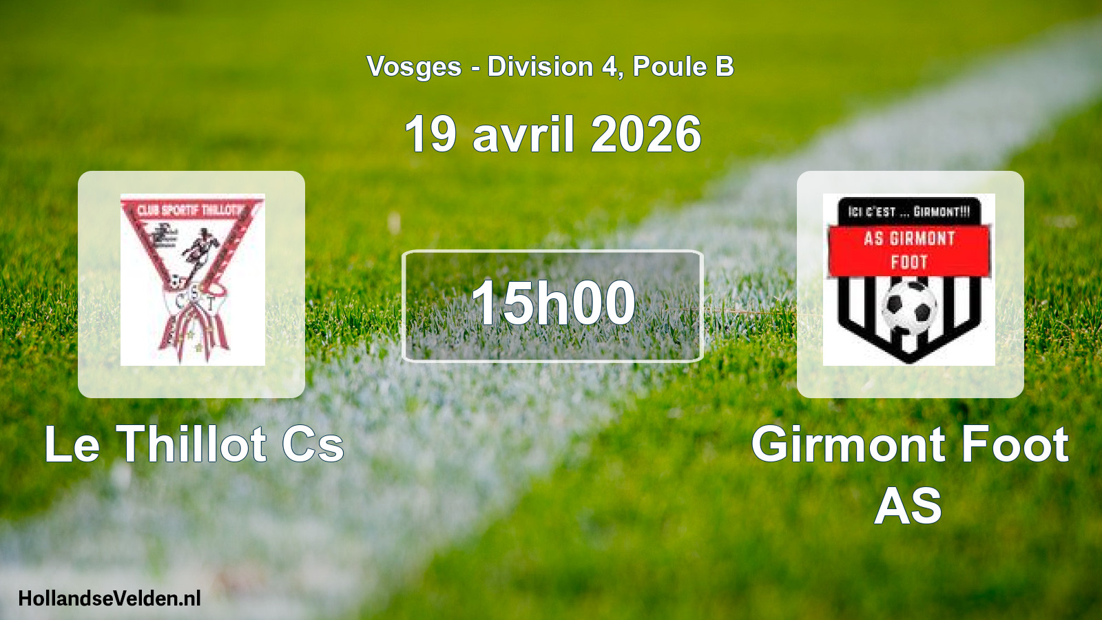 Scheduled Match: Le Thillot Cs - Girmont Foot AS (19 April 2026)