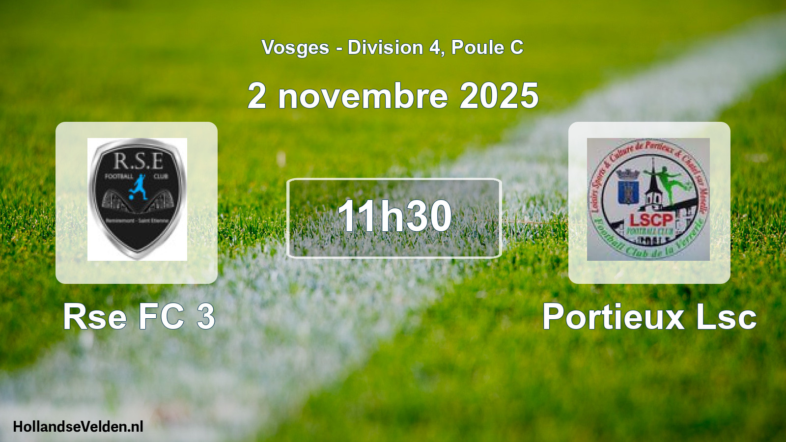 Scheduled Match: Rse FC 3 - Portieux Lsc (2 November 2025)