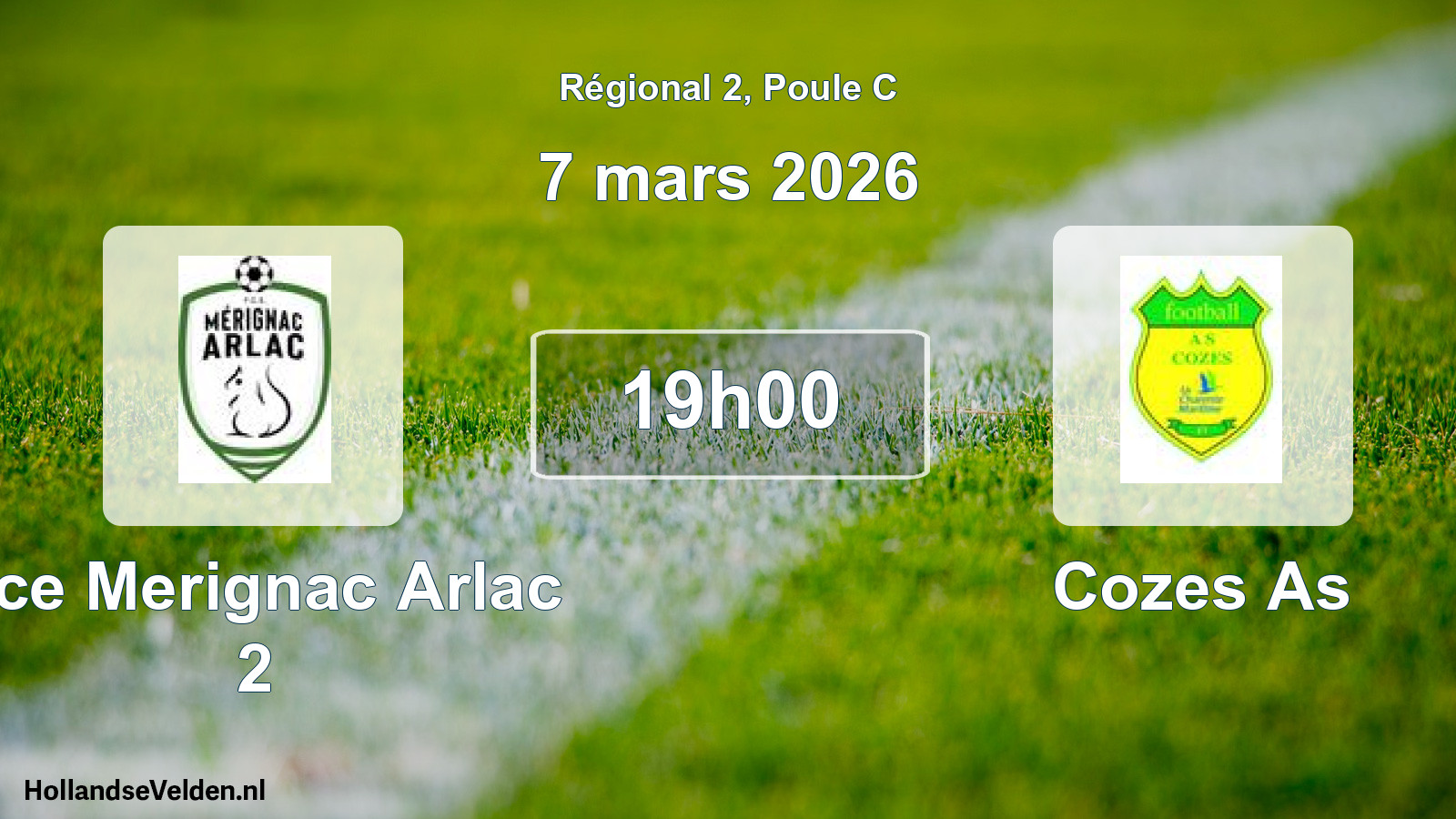 Geplande wedstrijd: Fce Merignac Arlac 2 - Cozes As (7 maart 2026)