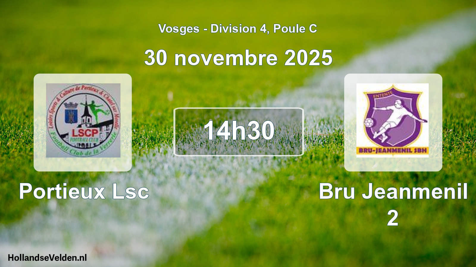 Match programmé: Portieux Lsc - Bru Jeanmenil 2 (30 novembre 2025)