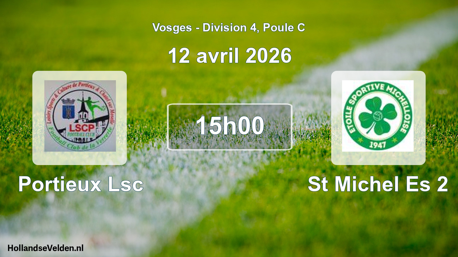 Scheduled Match: Portieux Lsc - St Michel Es 2 (12 April 2026)