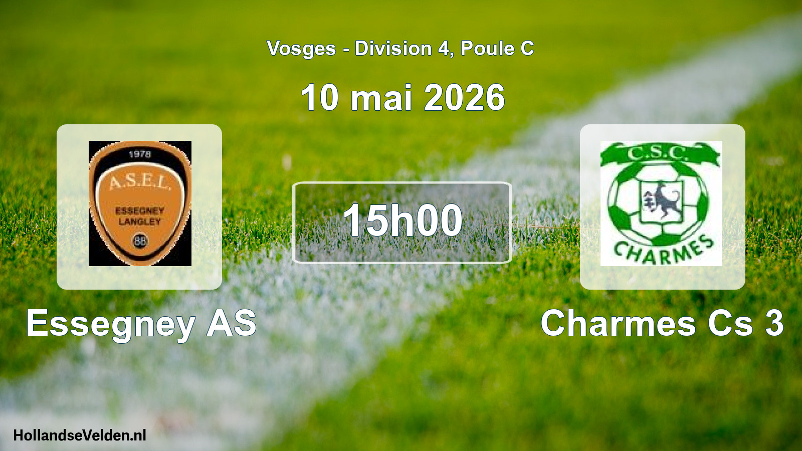 Match programmé: Essegney AS - Charmes Cs 3 (10 mai 2026)