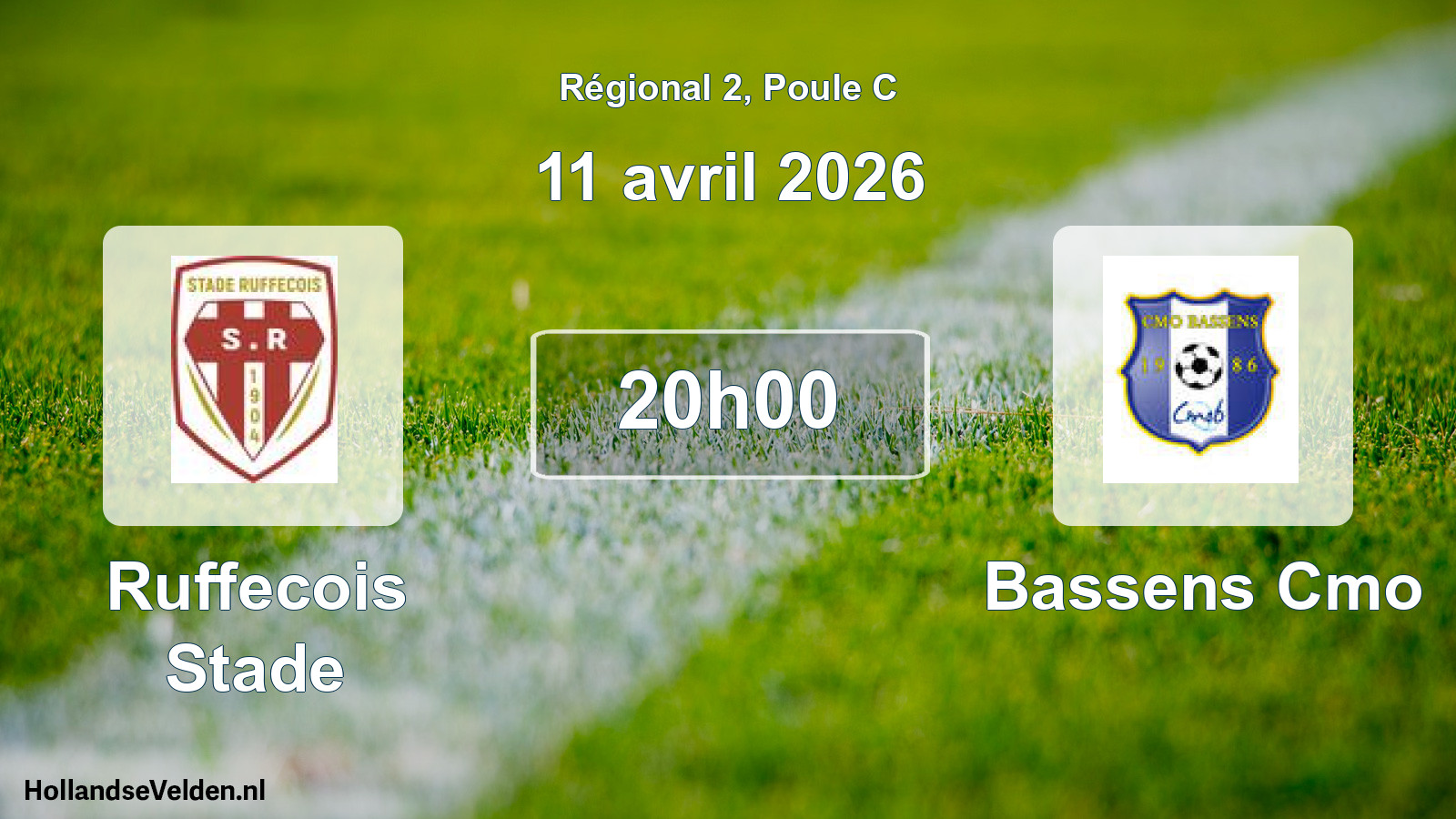 Geplande wedstrijd: Ruffecois Stade - Bassens Cmo (11 april 2026)