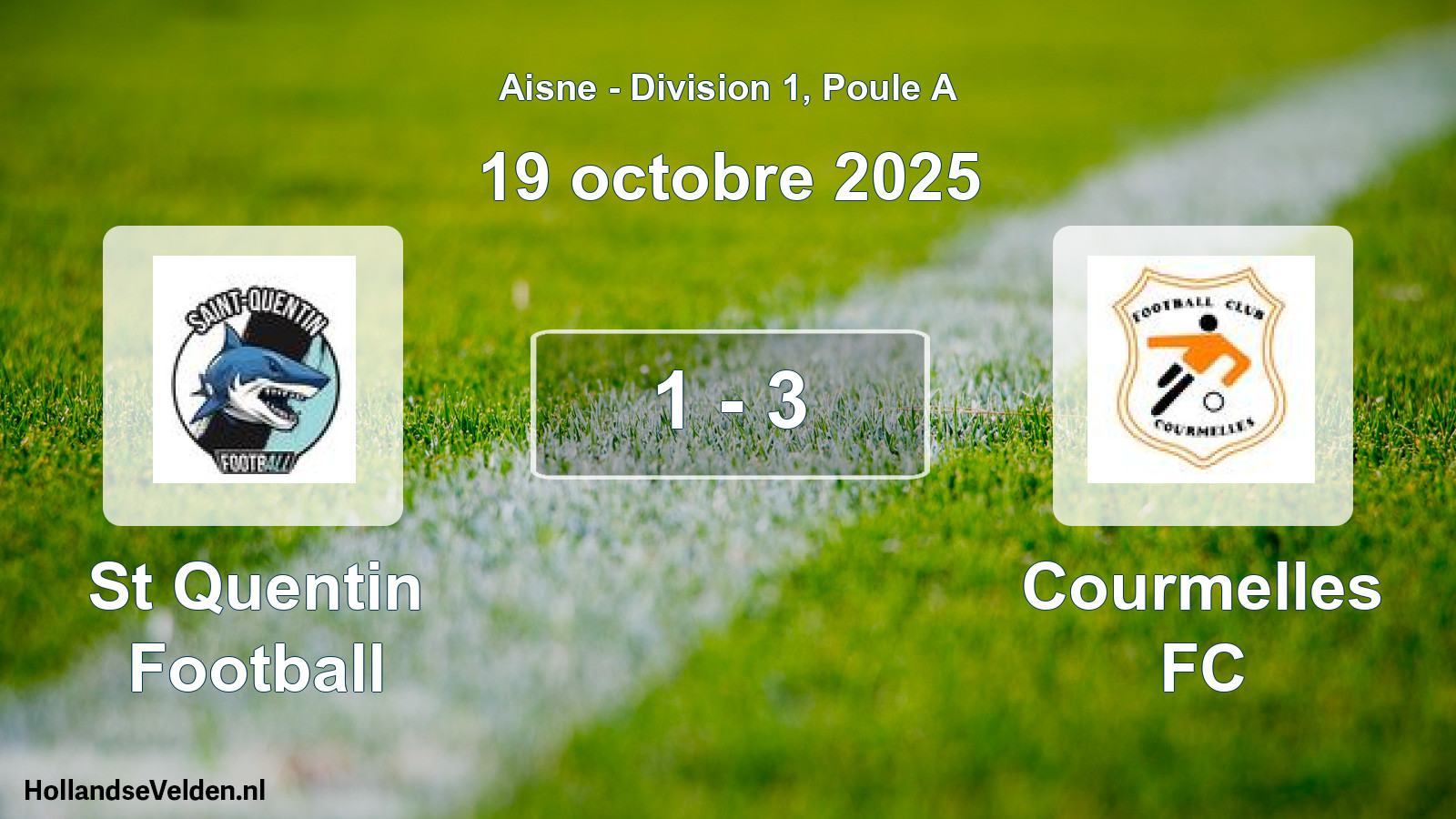 Total number of matches played: St Quentin Football - Courmelles FC 1 - 3 (19 October 2025)