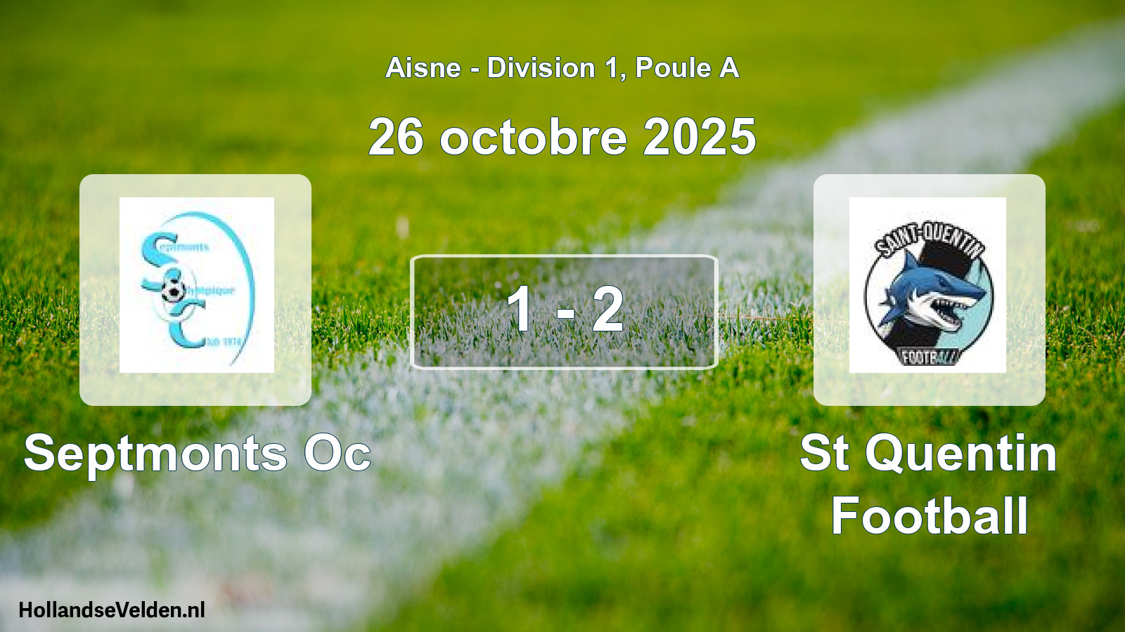 Match joué: Septmonts Oc - St Quentin Football 1 - 2 (26 octobre 2025)