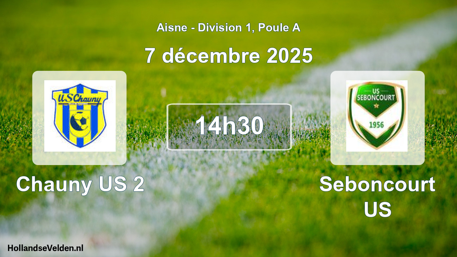 Geplande wedstrijd: Chauny US 2 - Seboncourt US (7 december 2025)