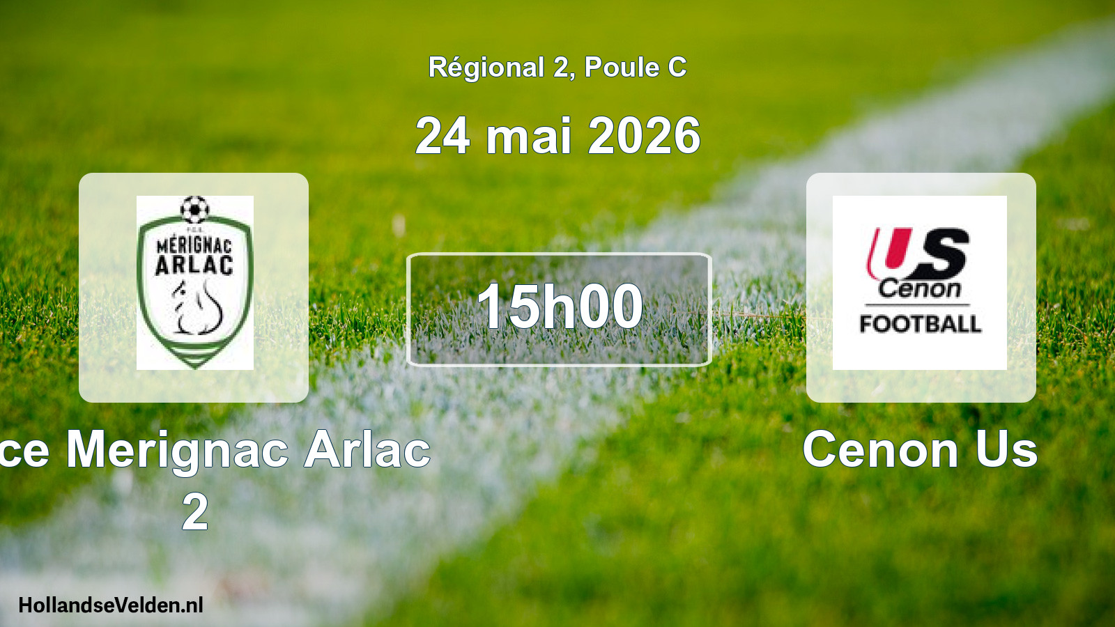 Geplande wedstrijd: Fce Merignac Arlac 2 - Cenon Us (24 mai 2026)