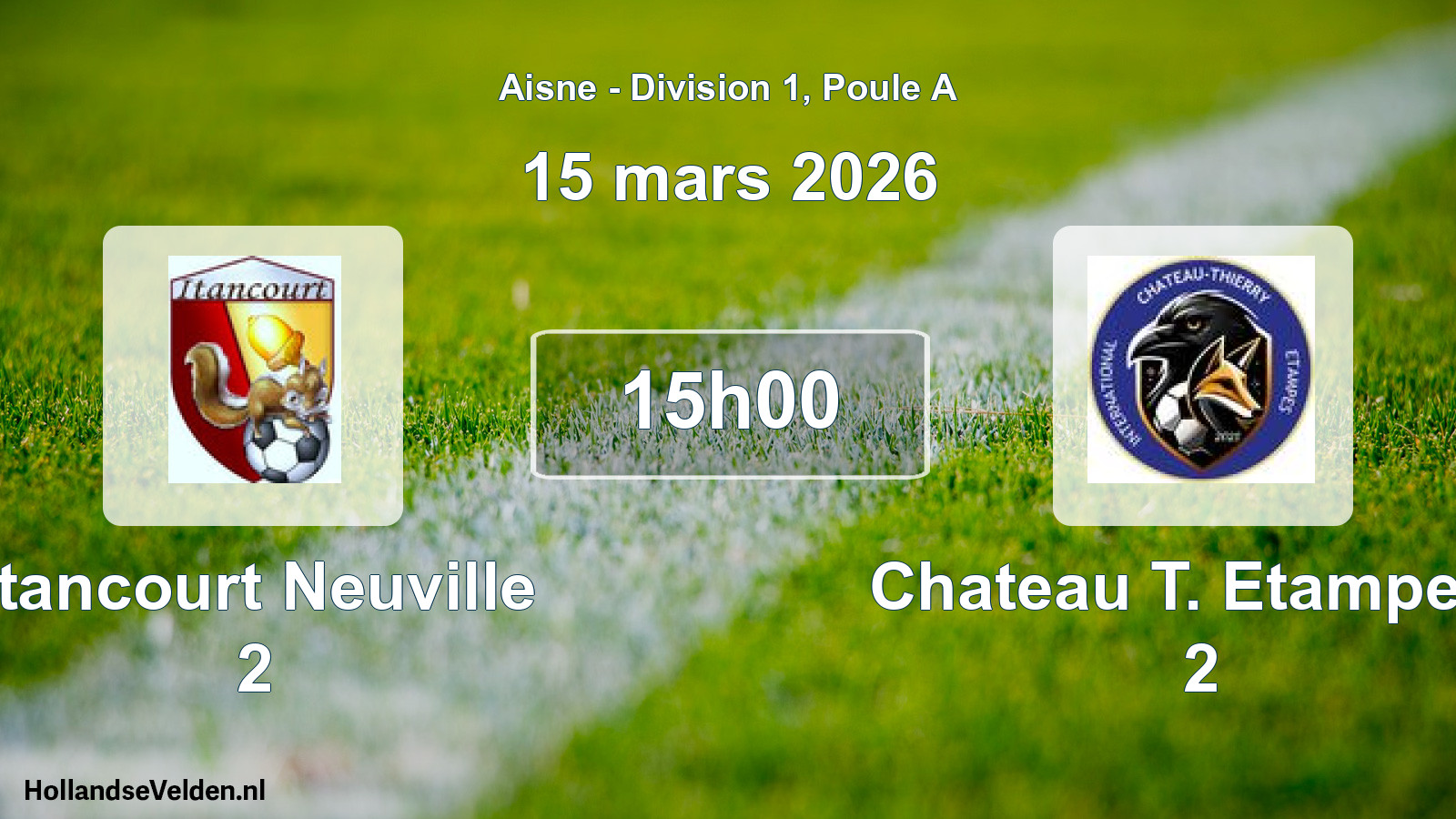 Match programmé: Itancourt Neuville 2 - Chateau T. Etampes I 2 (15 mars 2026)