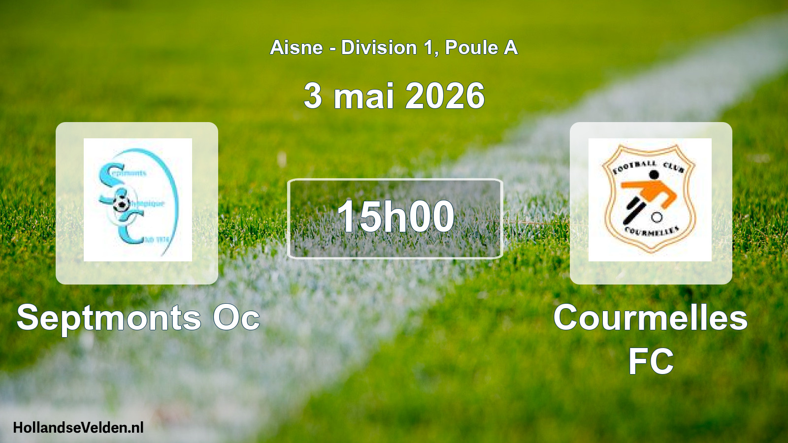 Match programmé: Septmonts Oc - Courmelles FC (3 mai 2026)