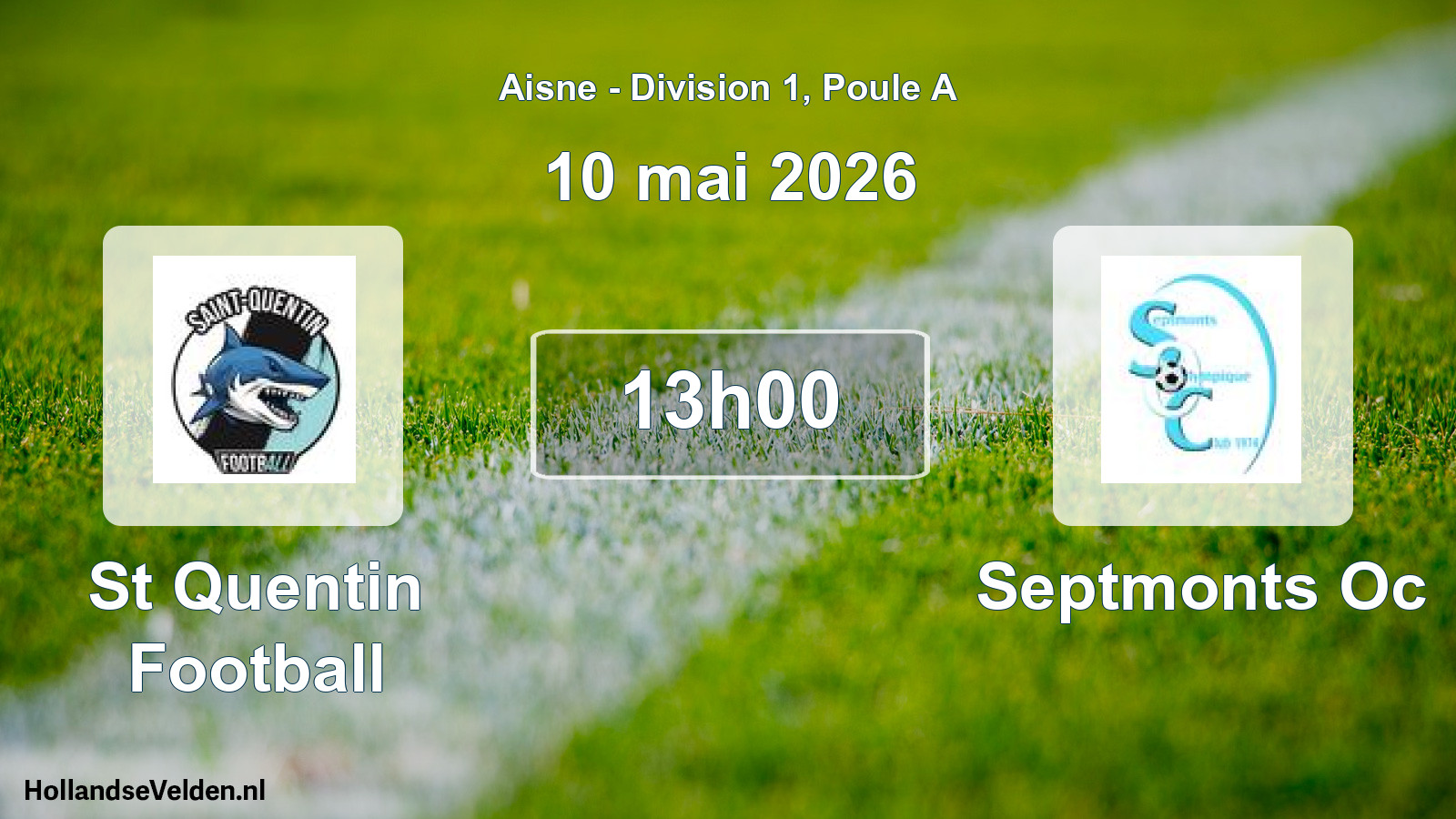 Geplande wedstrijd: St Quentin Football - Septmonts Oc (10 mei 2026)