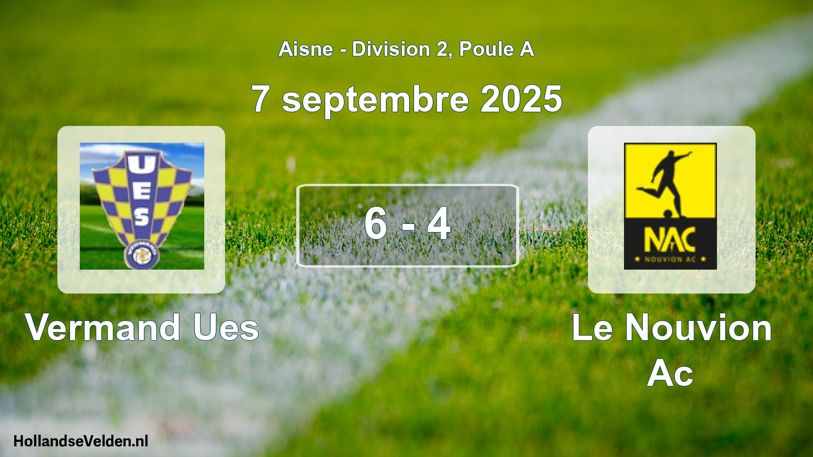 Match joué: Vermand Ues - Le Nouvion Ac 6 - 4 (7 septembre 2025)