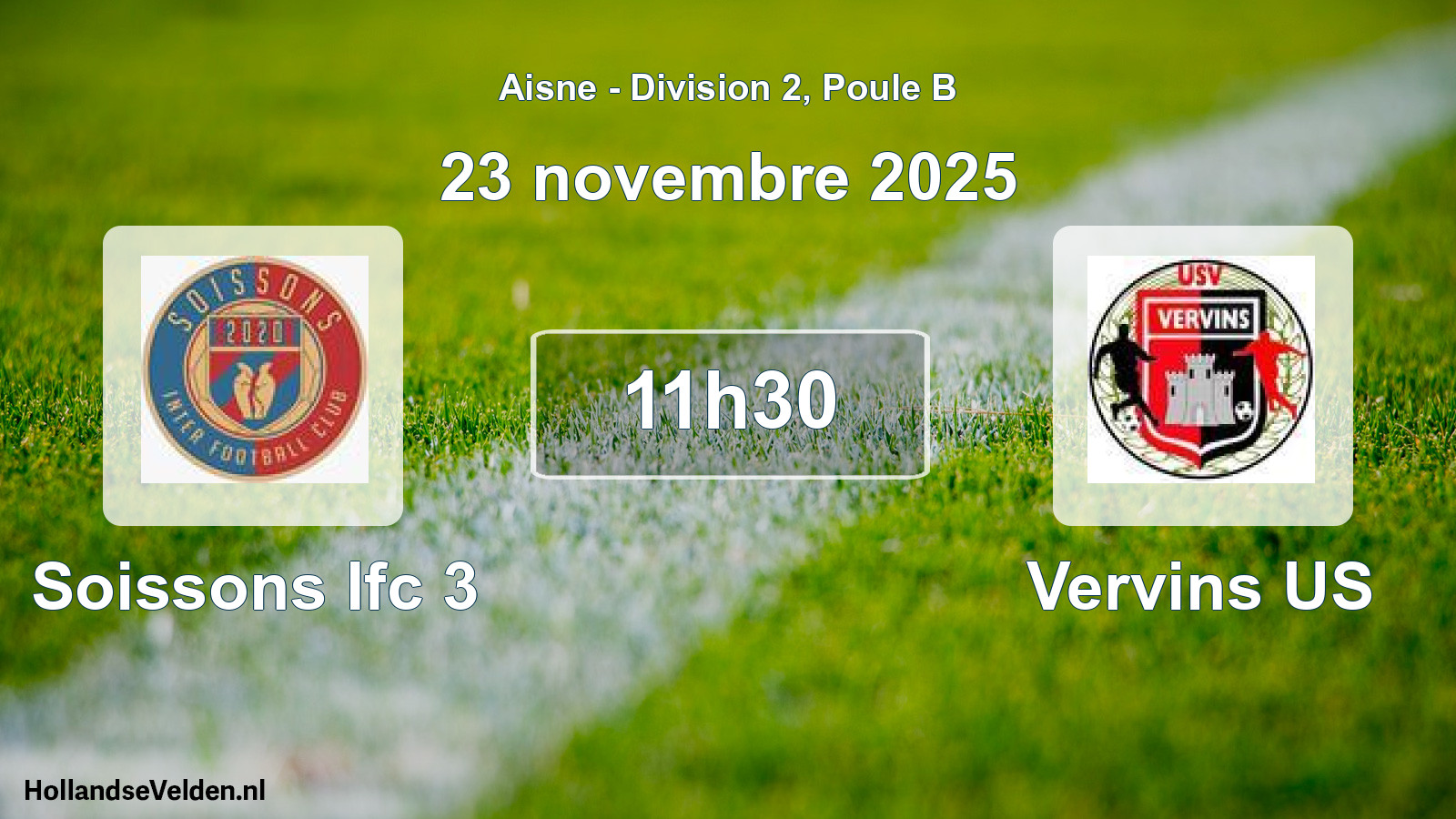 Geplande wedstrijd: Soissons Ifc 3 - Vervins US (23 november 2025)