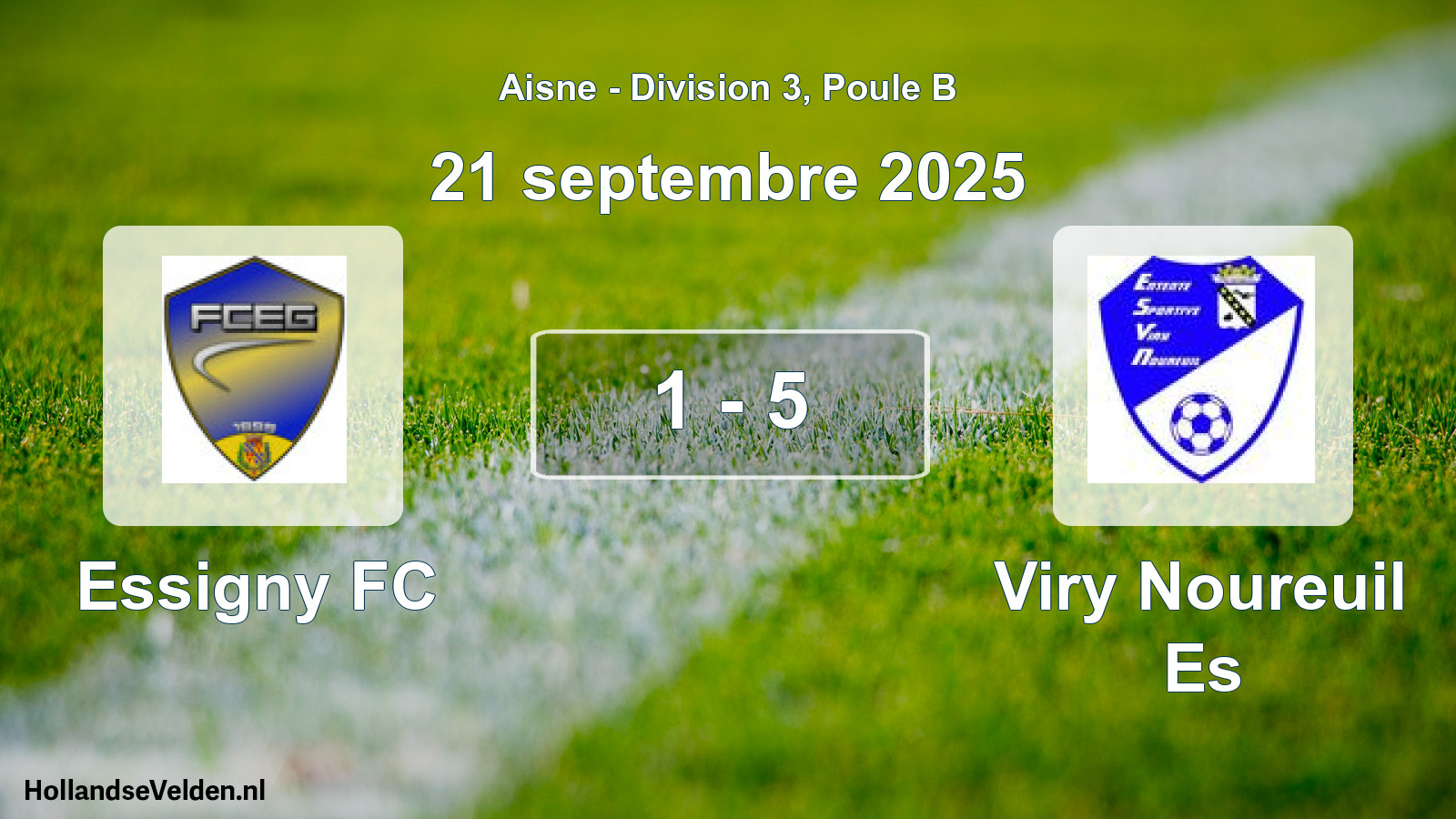 Match joué: Essigny FC - Viry Noureuil Es 1 - 5 (21 septembre 2025)