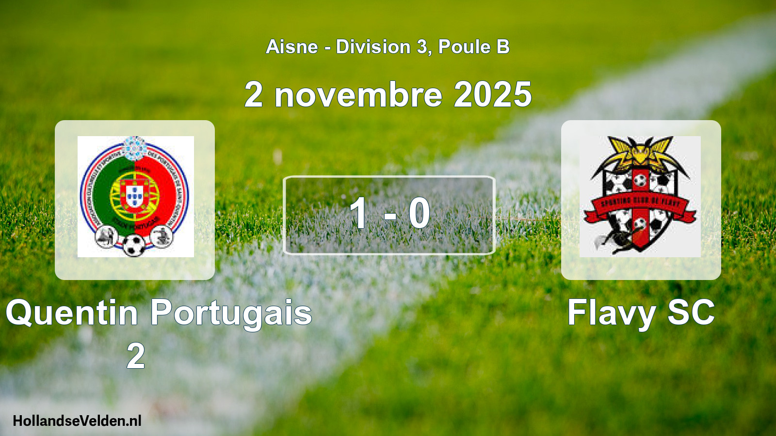 Match joué: St Quentin Portugais 2 - Flavy SC 1 - 0 (2 novembre 2025)