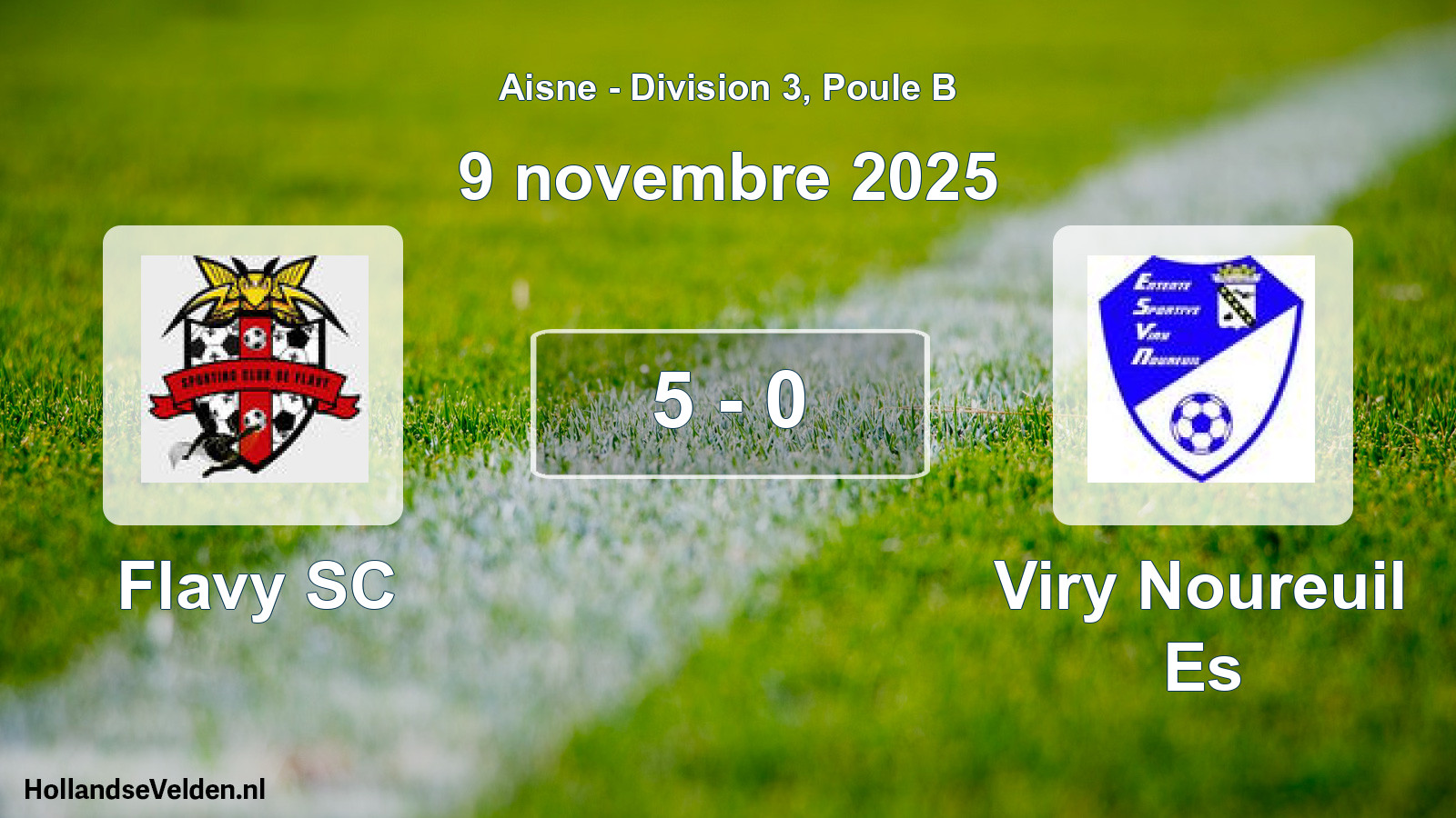 Match joué: Flavy SC - Viry Noureuil Es 5 - 0 (9 novembre 2025)