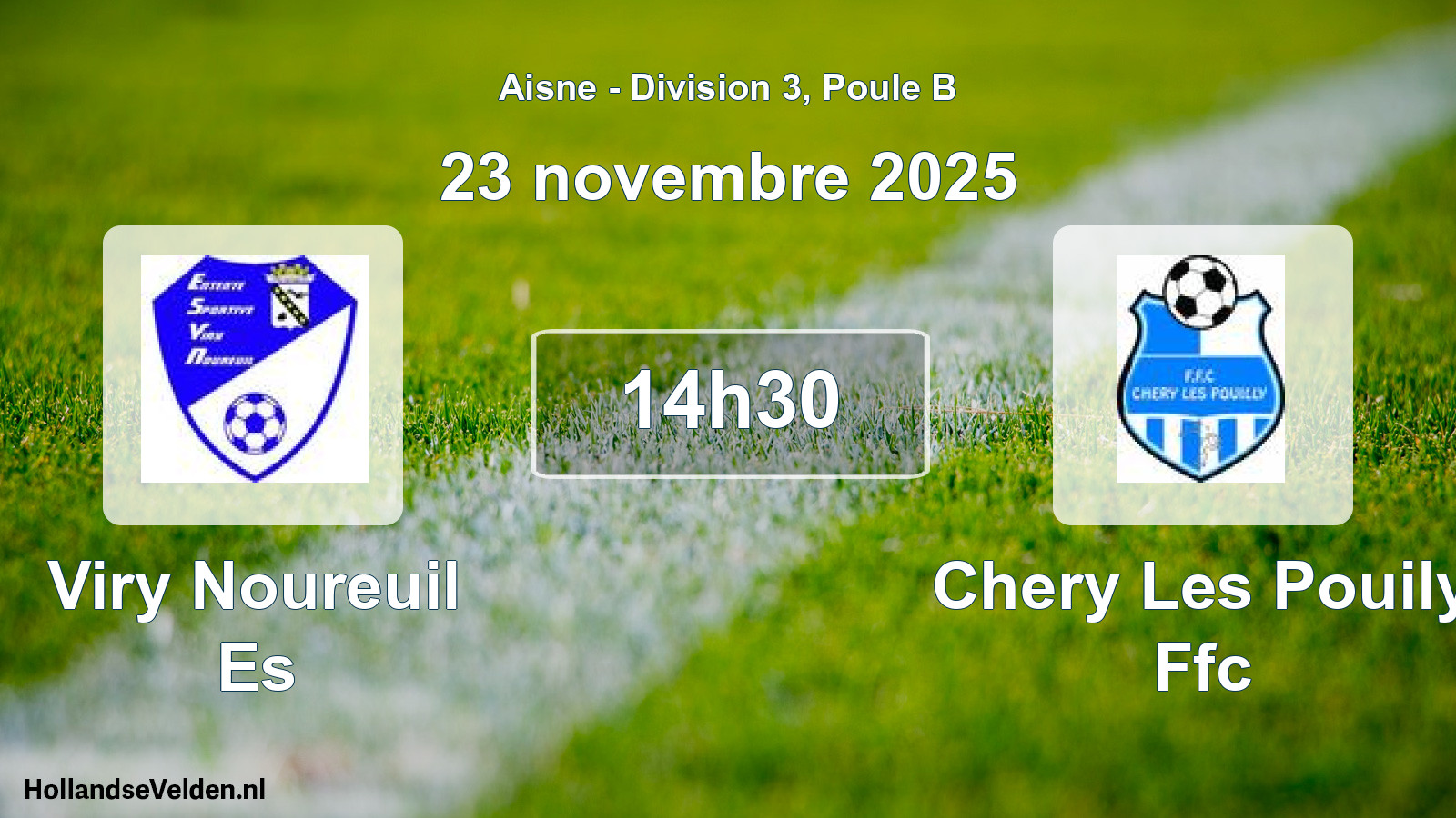 Match programmé: Viry Noureuil Es - Chery Les Pouily Ffc (23 novembre 2025)