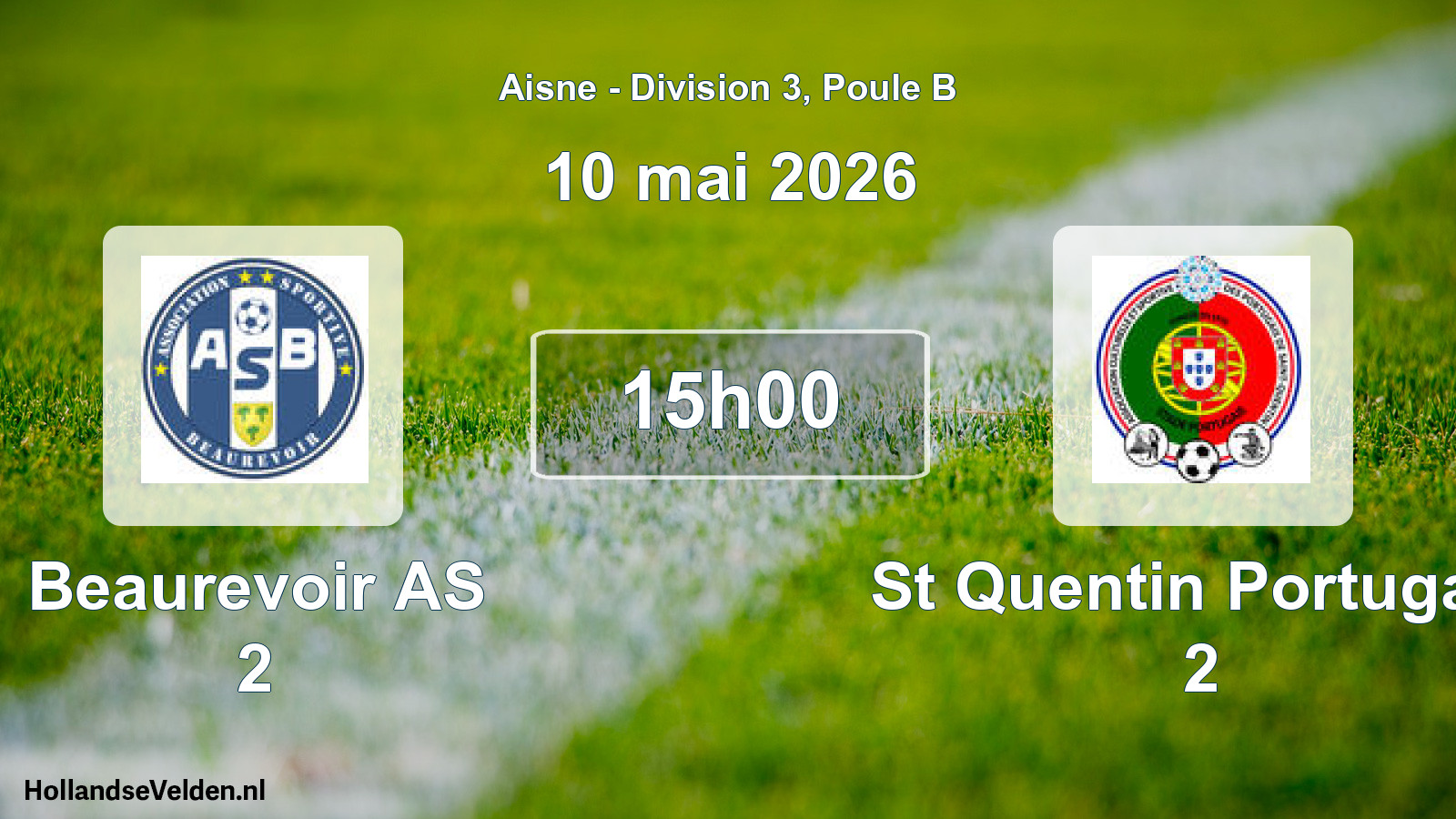 Match programmé: Beaurevoir AS 2 - St Quentin Portugais 2 (10 mai 2026)