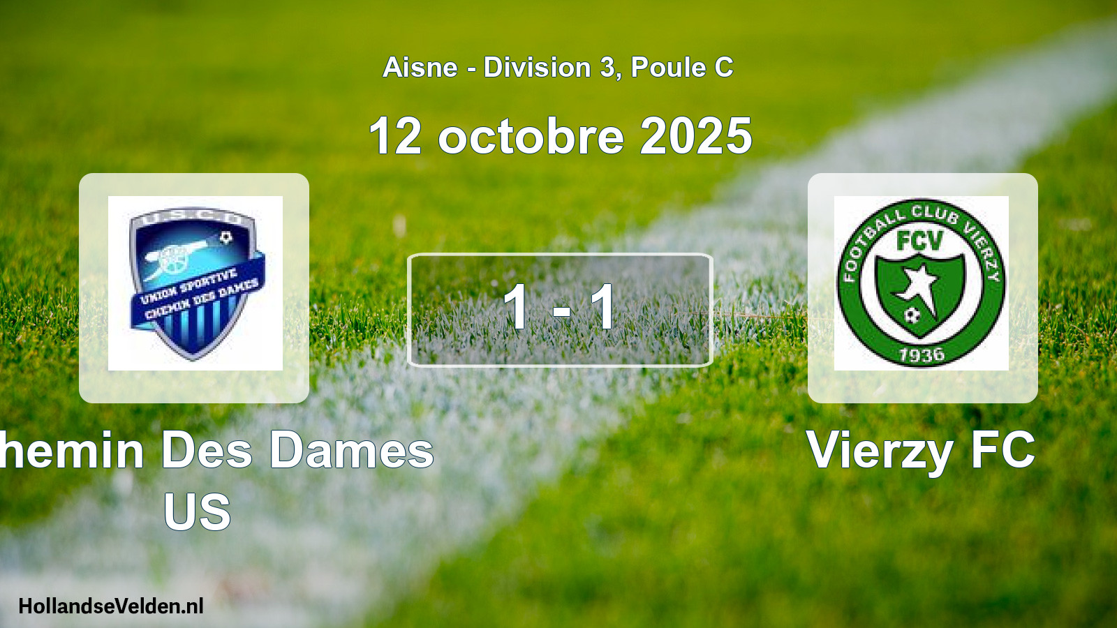 Match joué: Chemin Des Dames US - Vierzy FC 1 - 1 (12 octobre 2025)