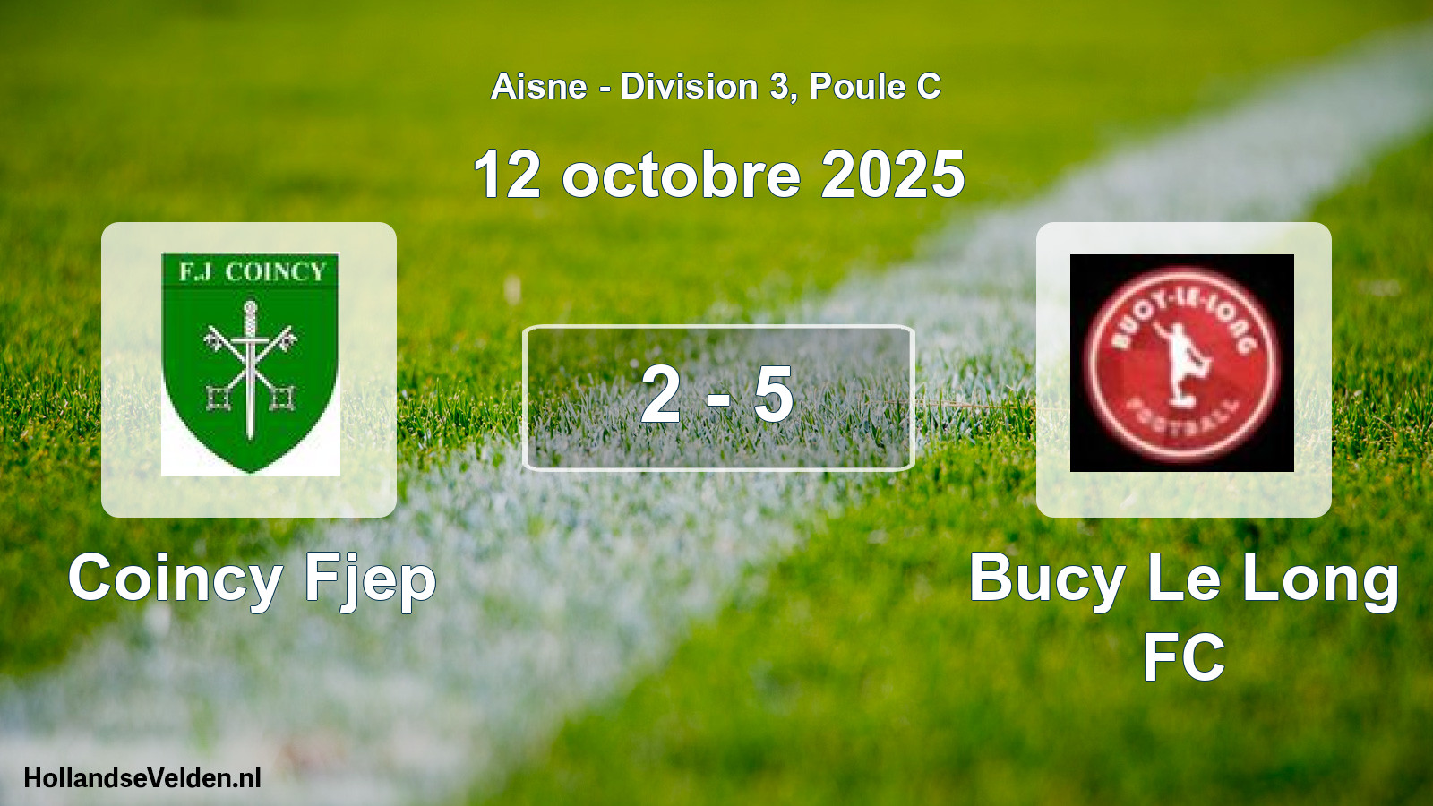 Match joué: Coincy Fjep - Bucy Le Long FC 2 - 5 (12 octobre 2025)