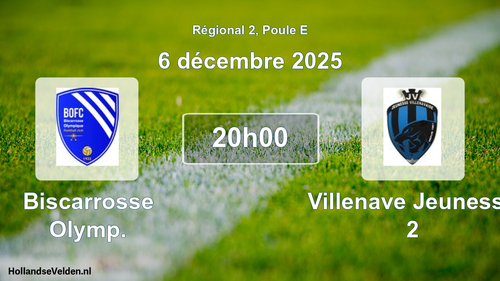 Scheduled Match: Biscarrosse Olymp. - Villenave Jeunesse 2 (6 December 2025)