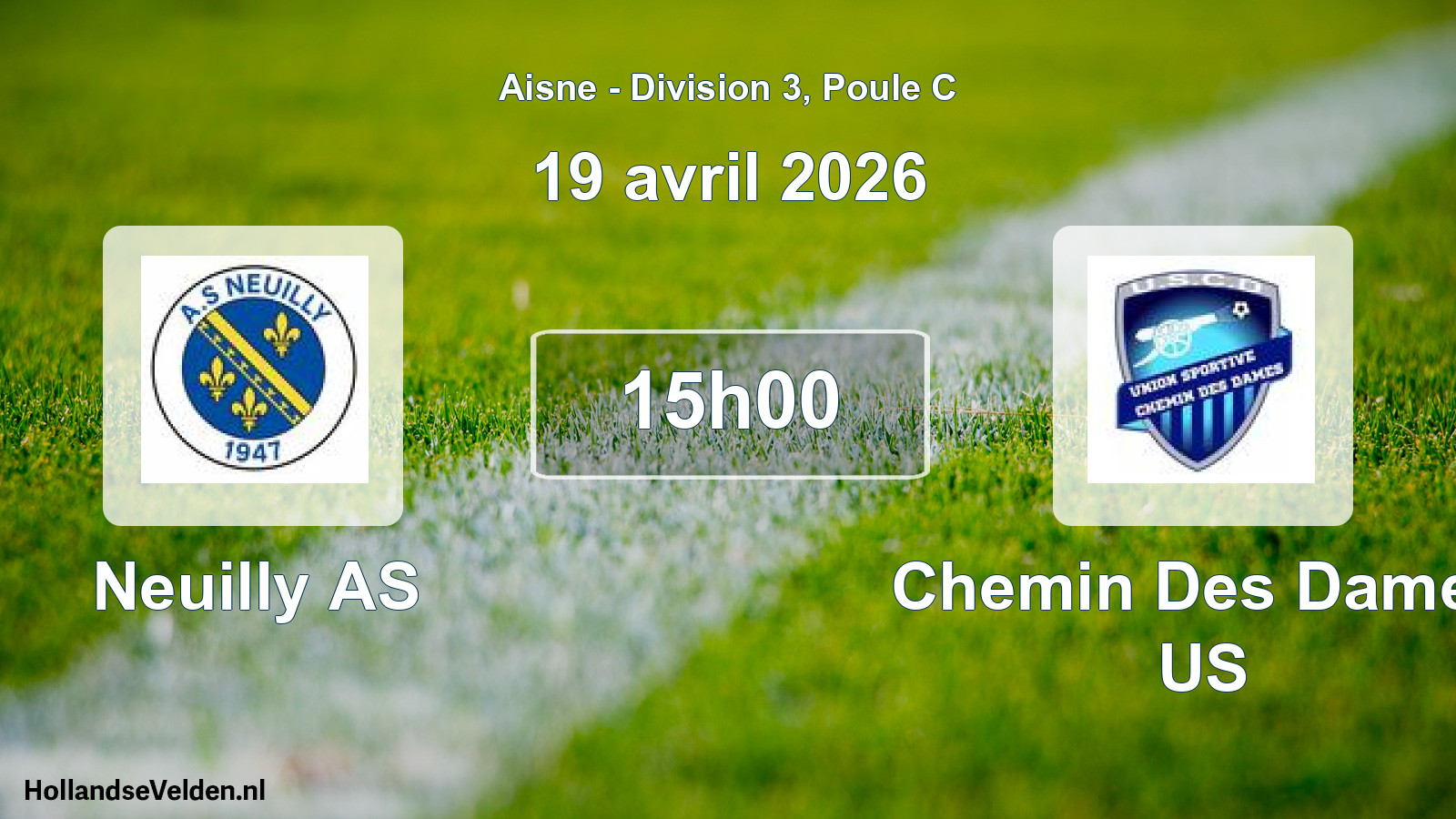Geplande wedstrijd: Neuilly AS - Chemin Des Dames US (19 april 2026)