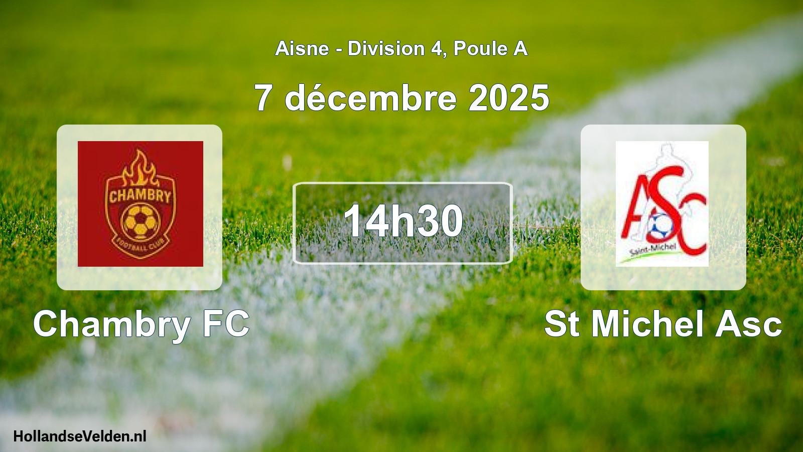 Match programmé: Chambry FC - St Michel Asc (7 décembre 2025)