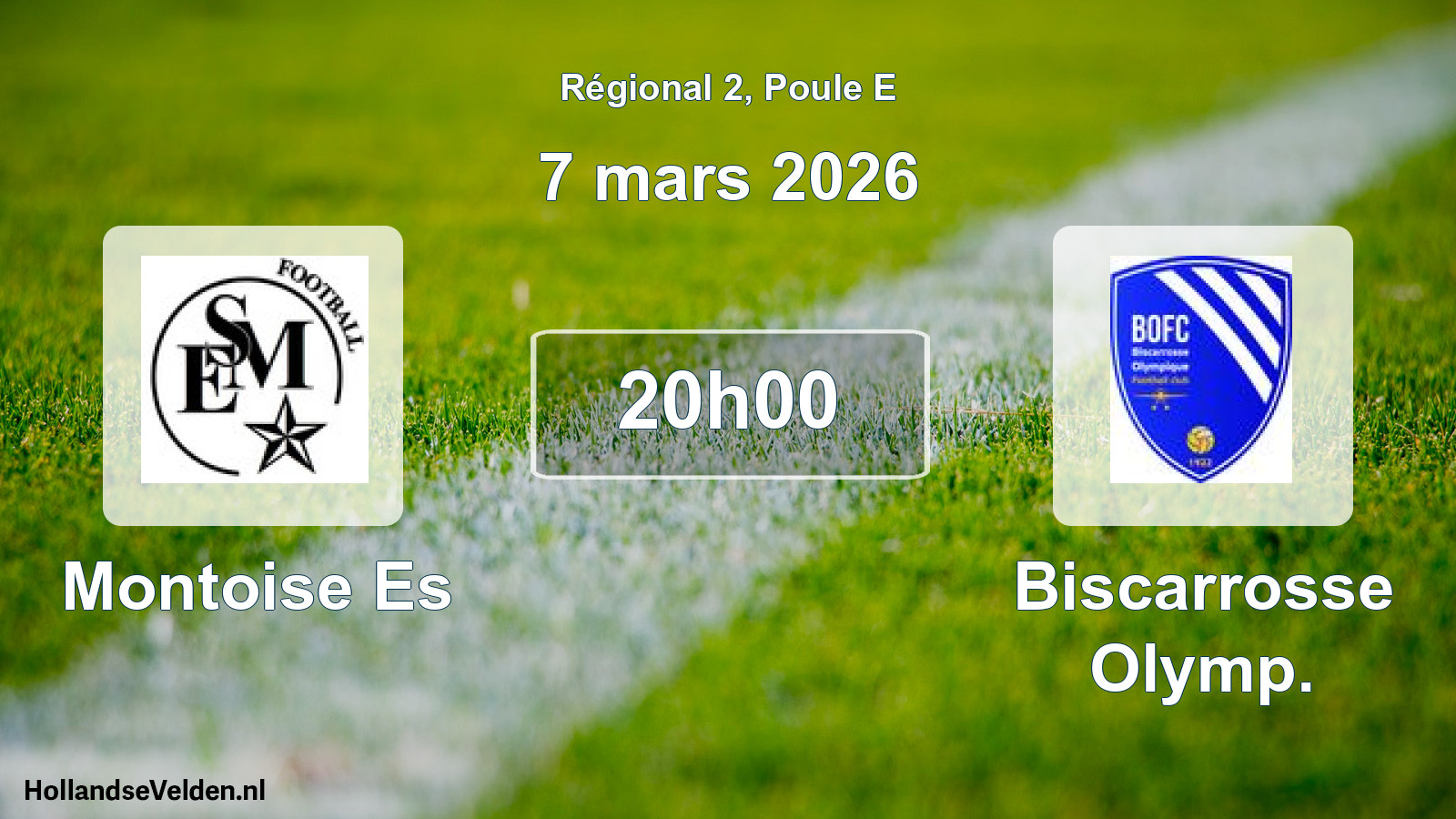 Geplande wedstrijd: Montoise Es - Biscarrosse Olymp. (7 maart 2026)